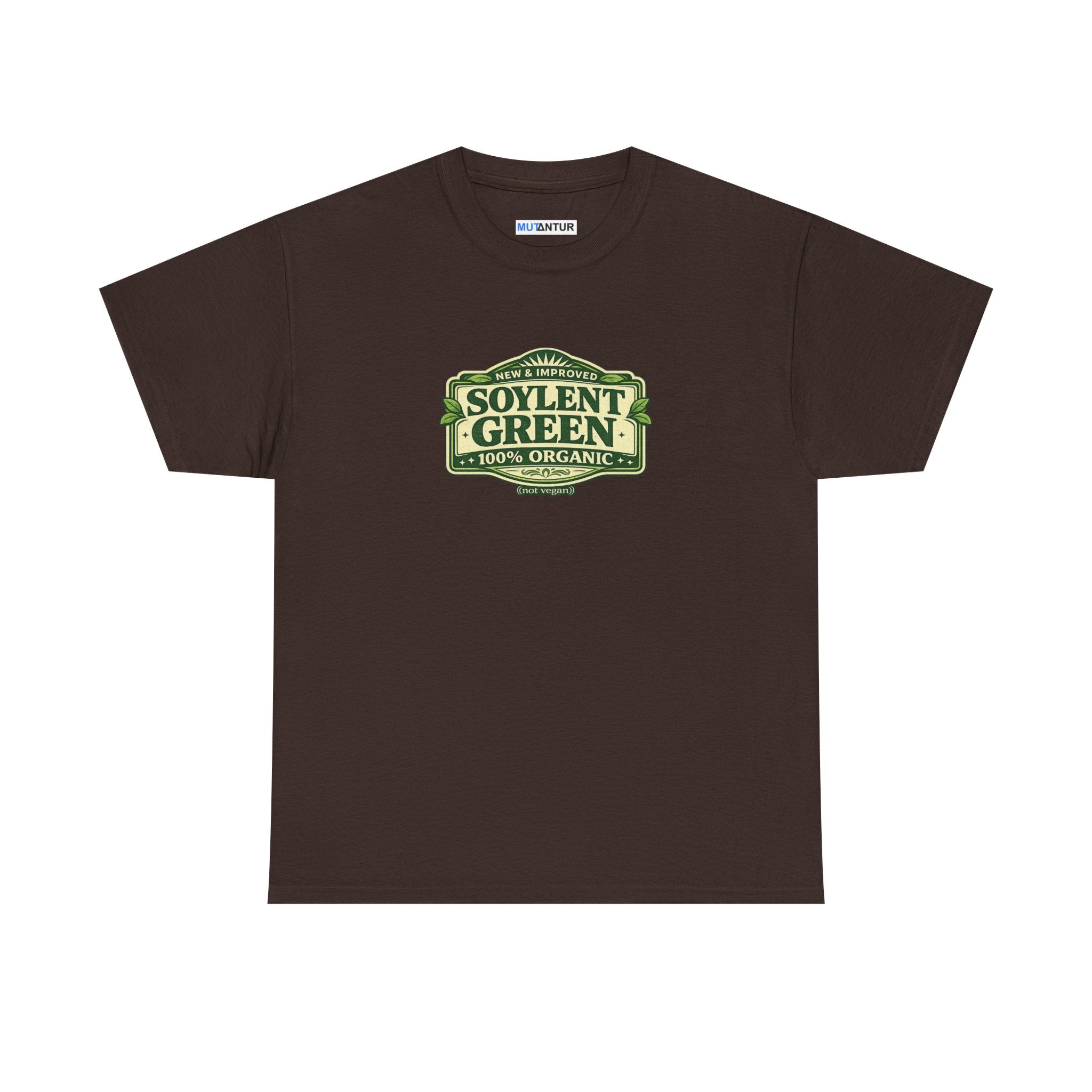 Soylent Green 100% Organic Mystery Ration T-Shirt — Funny Retro Dystopian Sci-Fi Parody Tee - Mutantur Labs LLC