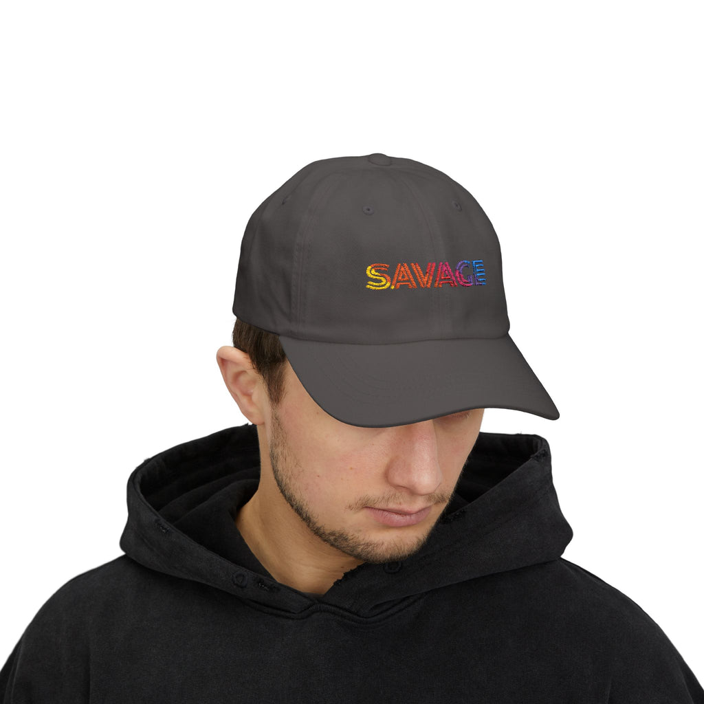 Savage rainbow embroidered Classic Dad Cap - Mutantur Labs LLC