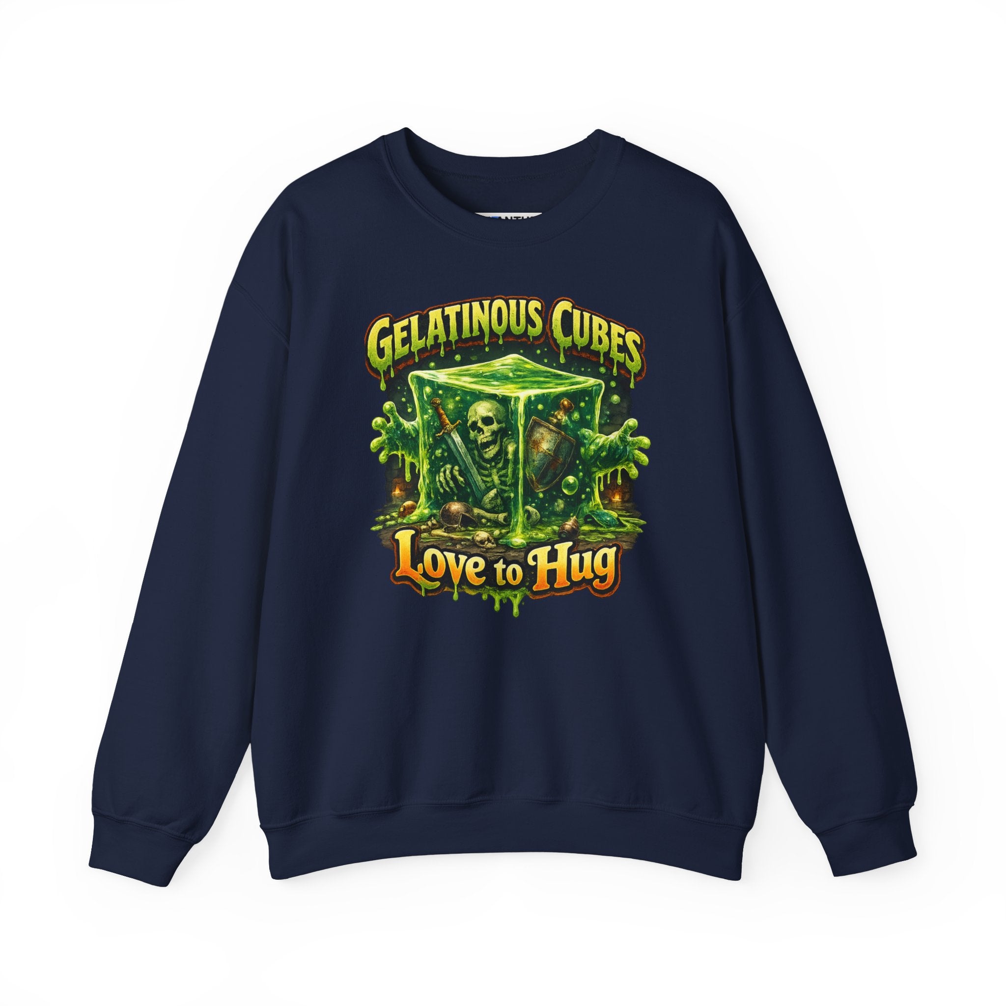 Gelatinous Cubes Love to Hug Sweatshirt RPG Monster Horror Retro - Mutantur Labs LLC