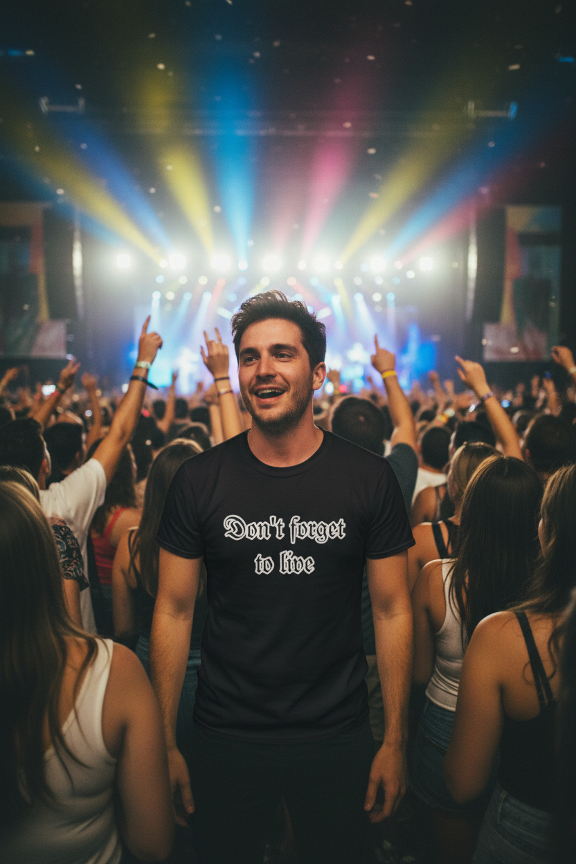 Don't Forget To Live T-Shirt — Inspirational Casual Graphic Tee