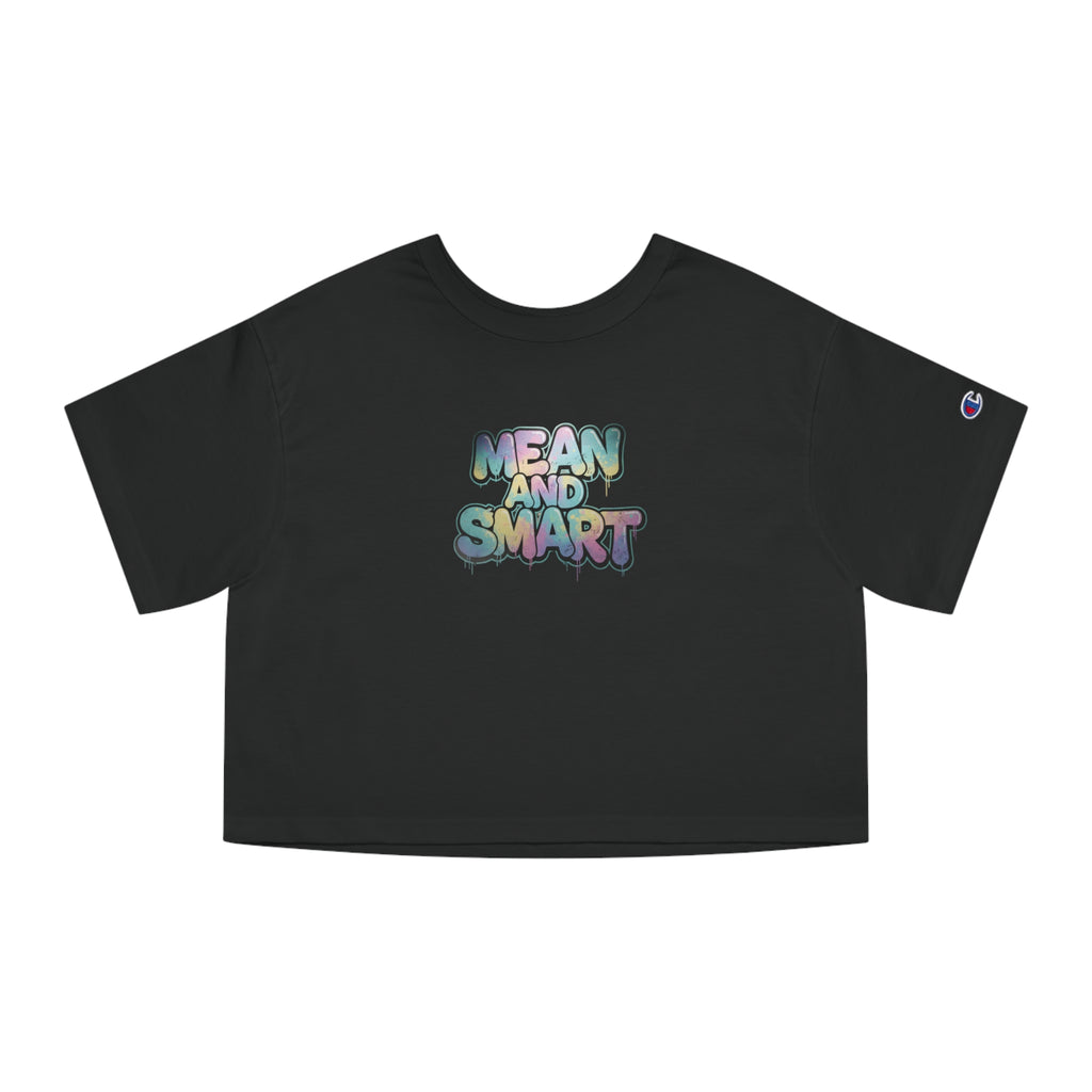 Mean and Smart graphic cropped T-Shirt - Mutantur Labs LLC