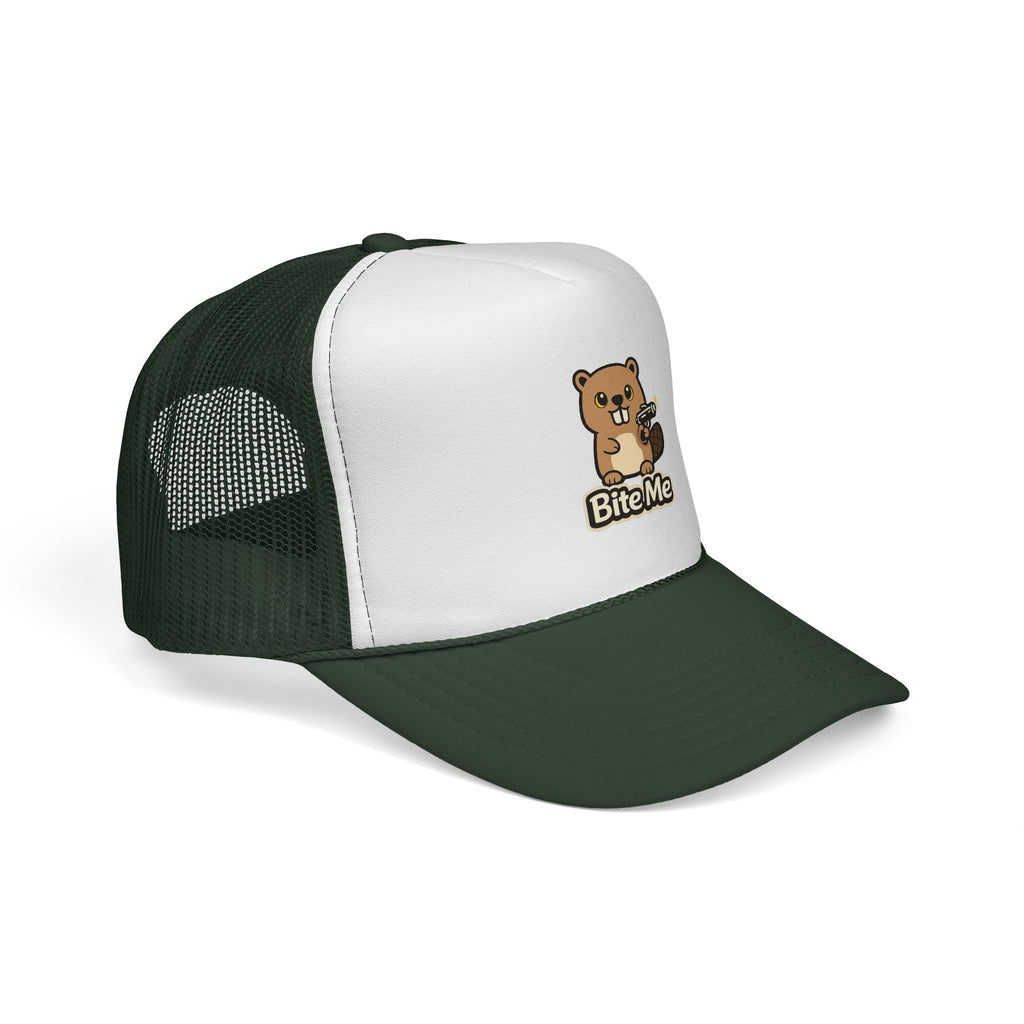 Bite Me Beaver Sci Fi Trucker Hat — Snapback Cap - Mutantur Labs LLC
