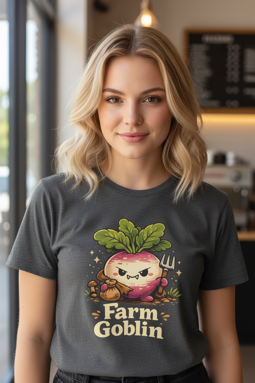 Cute Grumpy Turnip T-Shirt | Farm Goblin Gardening Tee | Funny Cottagecore Plant Lover Shirt - Mutantur Labs LLC