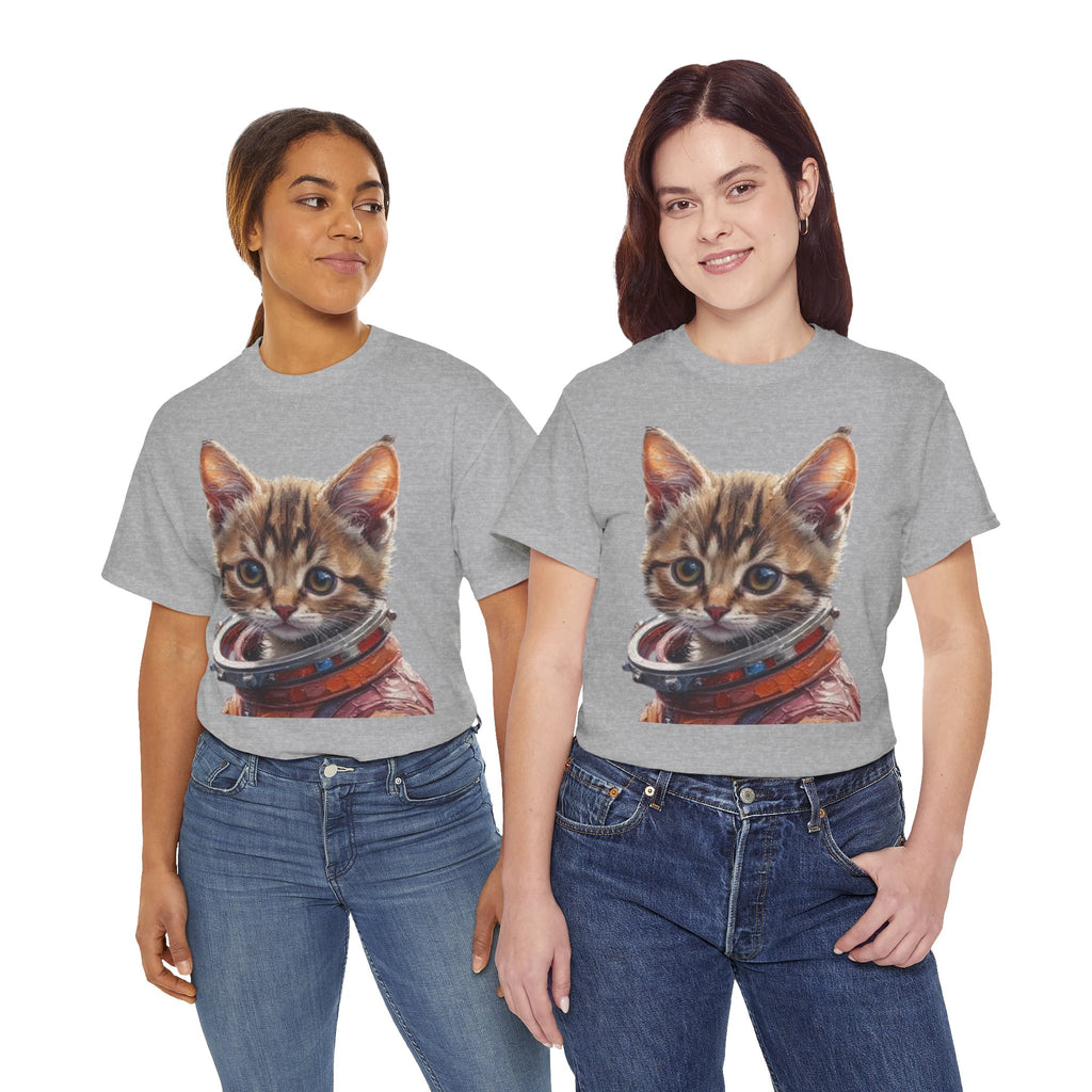 Astronaut Kitty Unisex Heavy Cotton Tee