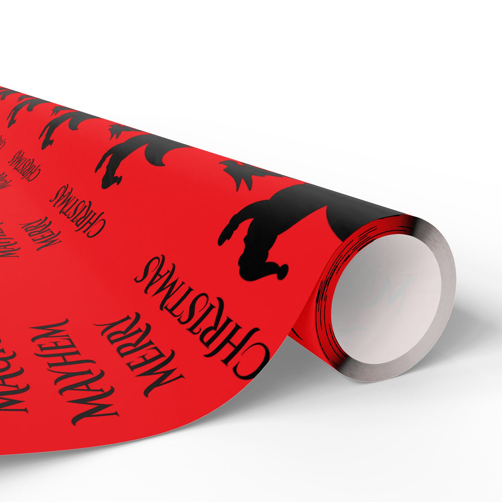 Santa Dragon Magic Mayhem Wrapping Paper — Fantasy Holiday Gift Wrap