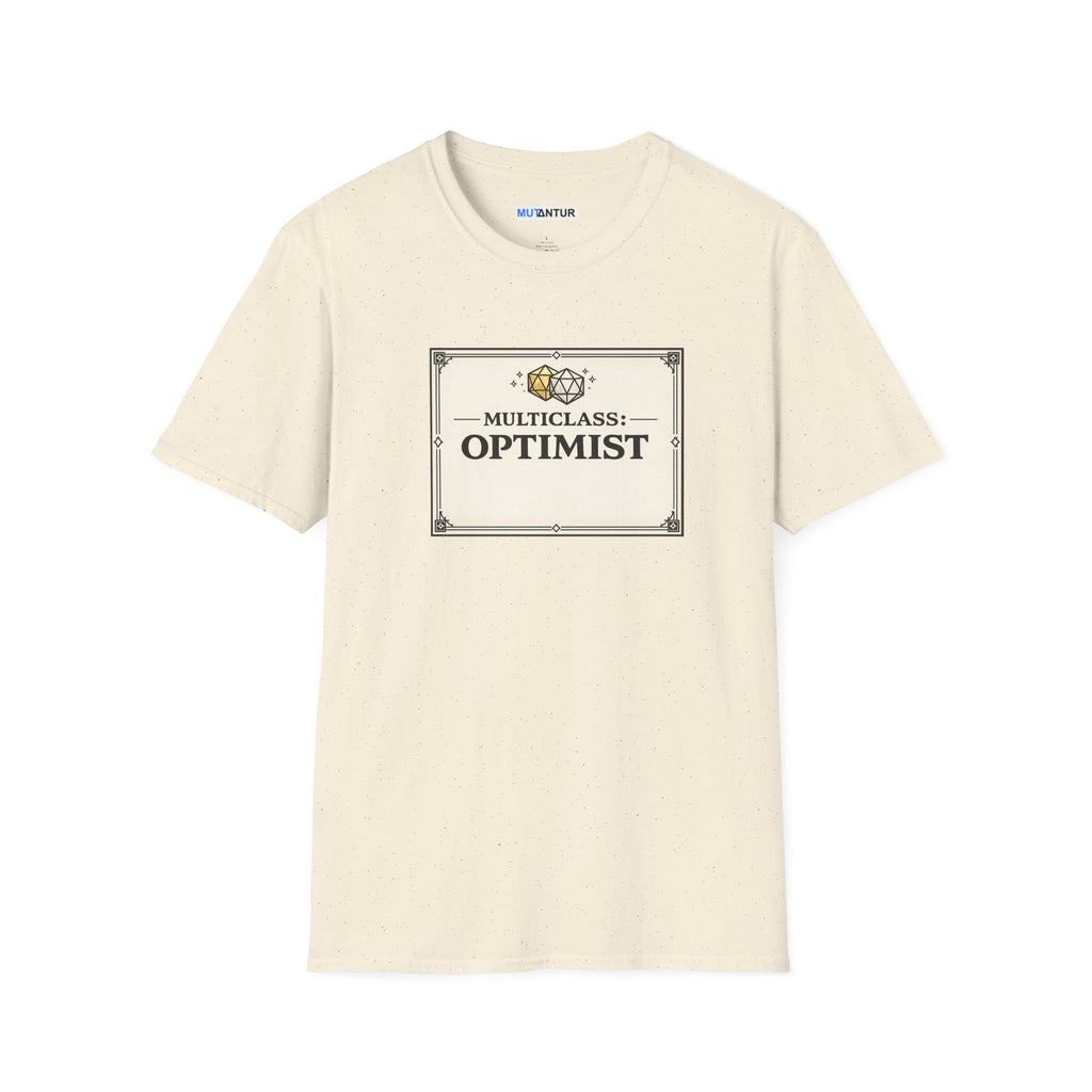 Multiclass: Optimist T-Shirt | Fantasy RPG Character Card Graphic Tee