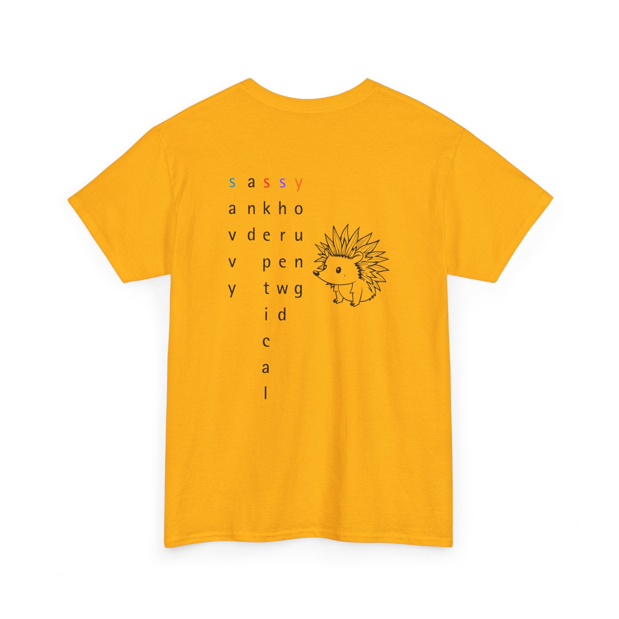 Sassy hedgehog Tee — Minimal Cute Graphic T-Shirt - Mutantur Labs LLC