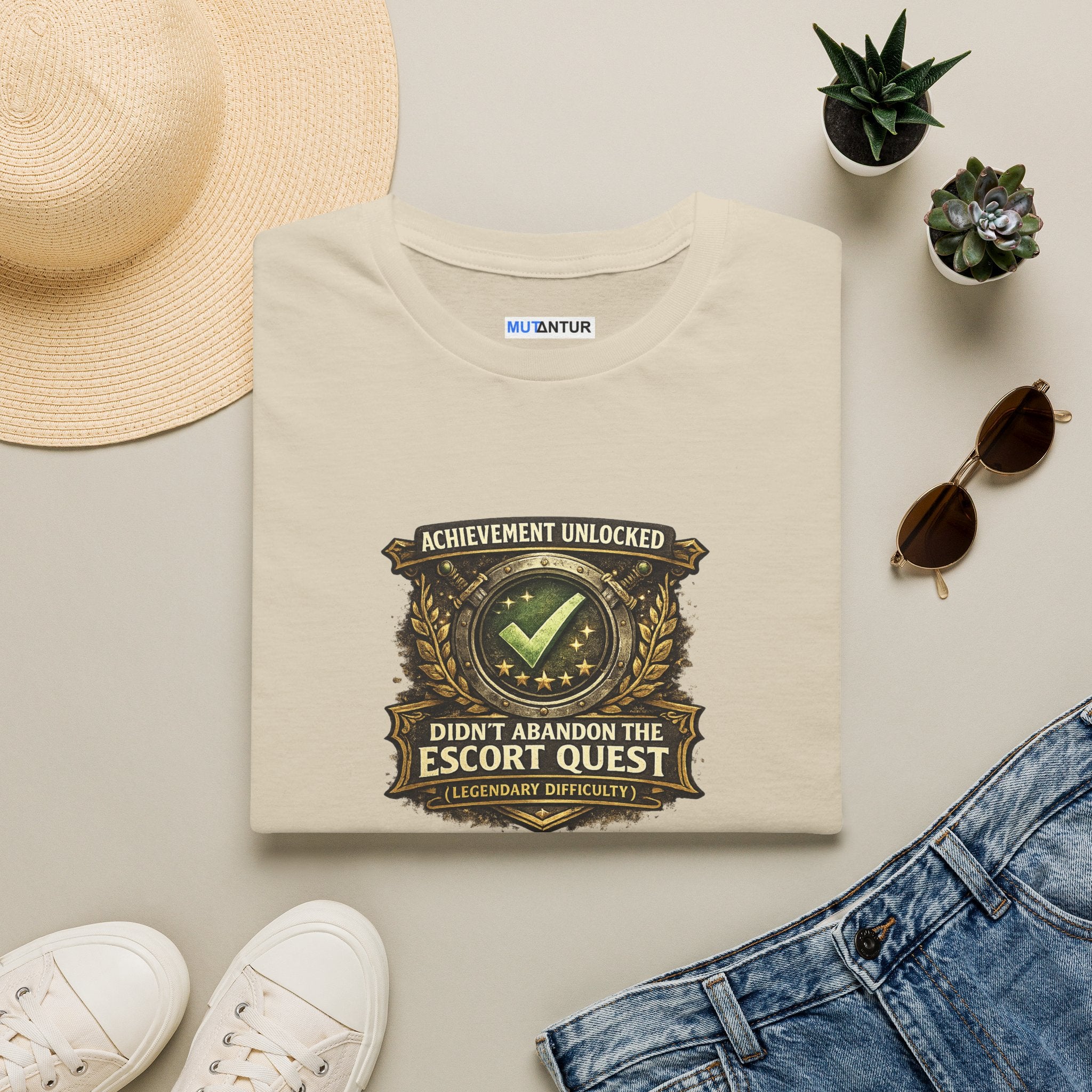"Achievement Unlocked: Didn't Abandon the Escort Quest" Gamer Tee