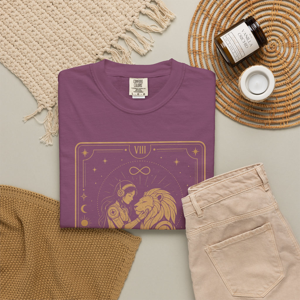 Strength Tarot T-Shirt — Future Arcana Comfort Colors Graphic Tee