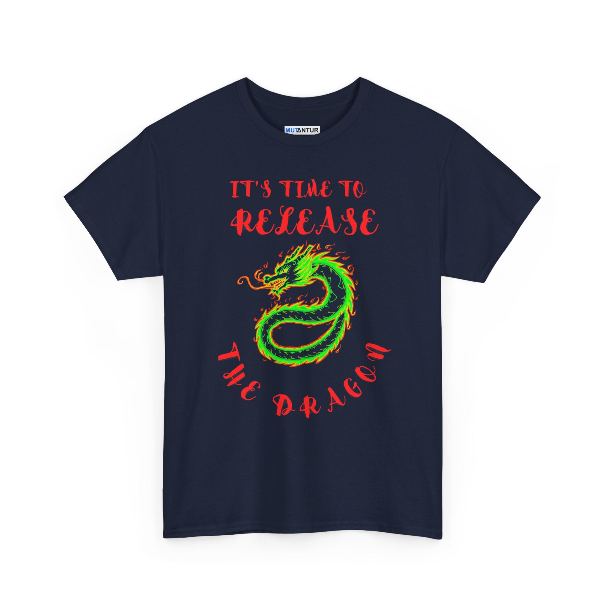 Release the Dragon T-Shirt | Green Dragon Illustration, Retro Script - Mutantur Labs LLC