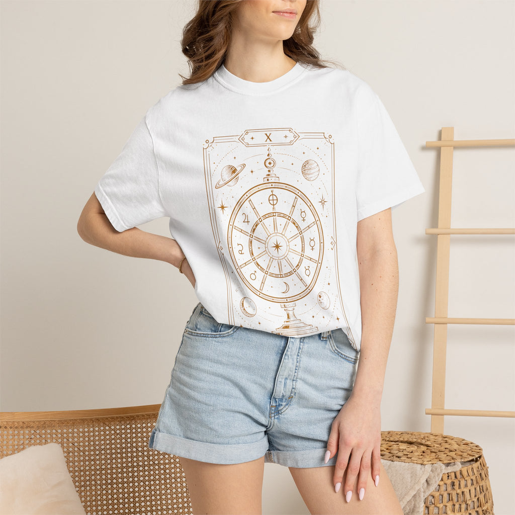 Wheel of Fortune Tarot T-Shirt — Future Arcana Comfort Colors Graphic Tee