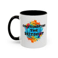 Caffeinating the Zeitgeist Mug | Funny Colorful Coffee Cup - Mutantur Labs LLC