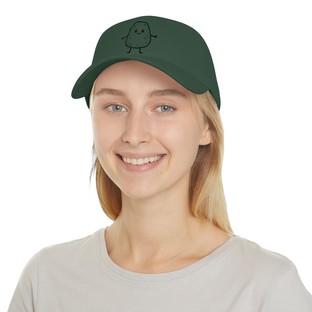 Cute Potato Character Cap – Red Low Profile Baseball Hat - Mutantur Labs LLC