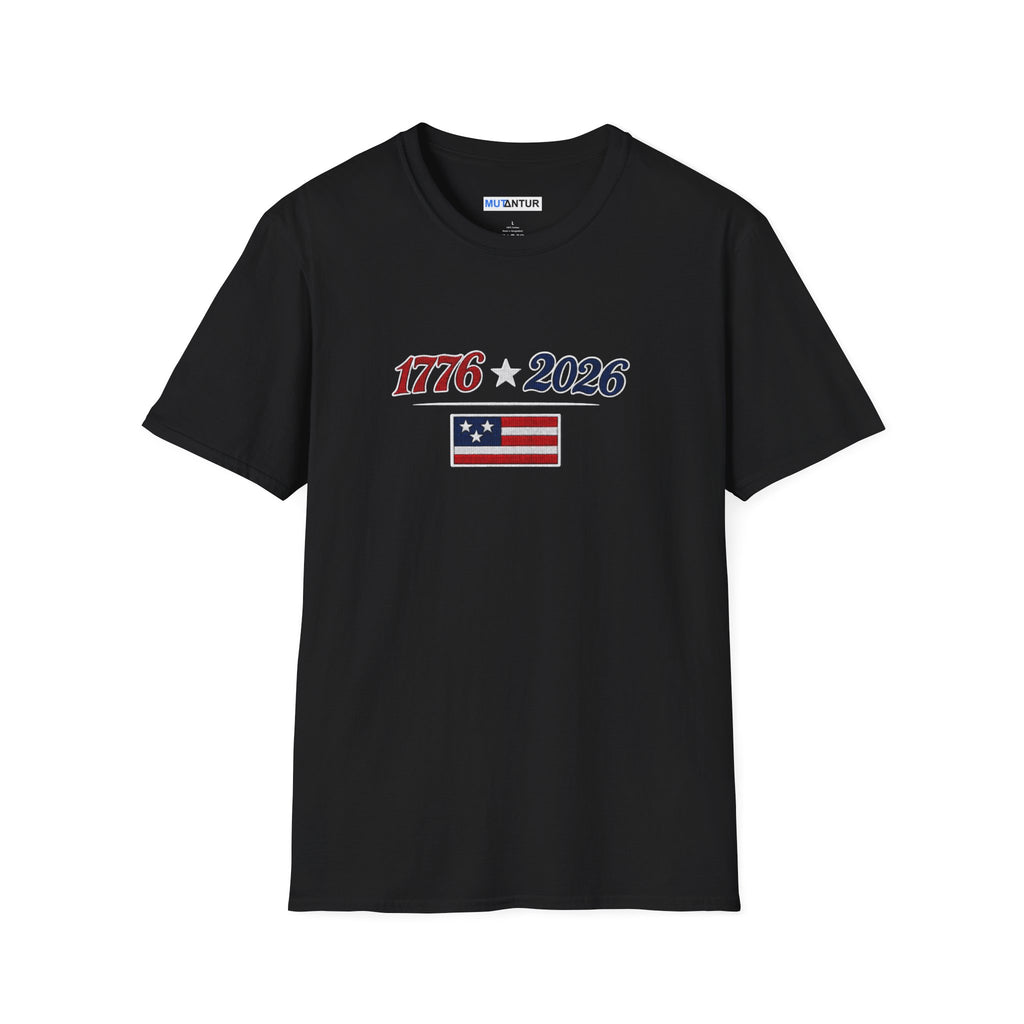 1776–2026 American Flag Anniversary T-Shirt — Patriotic Independence Day Tee - Mutantur Labs LLC