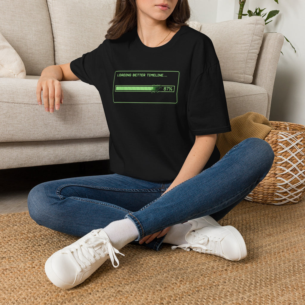 Loading Better Timeline Unisex T-Shirt | Retro Sci-Fi Progress Bar Tee