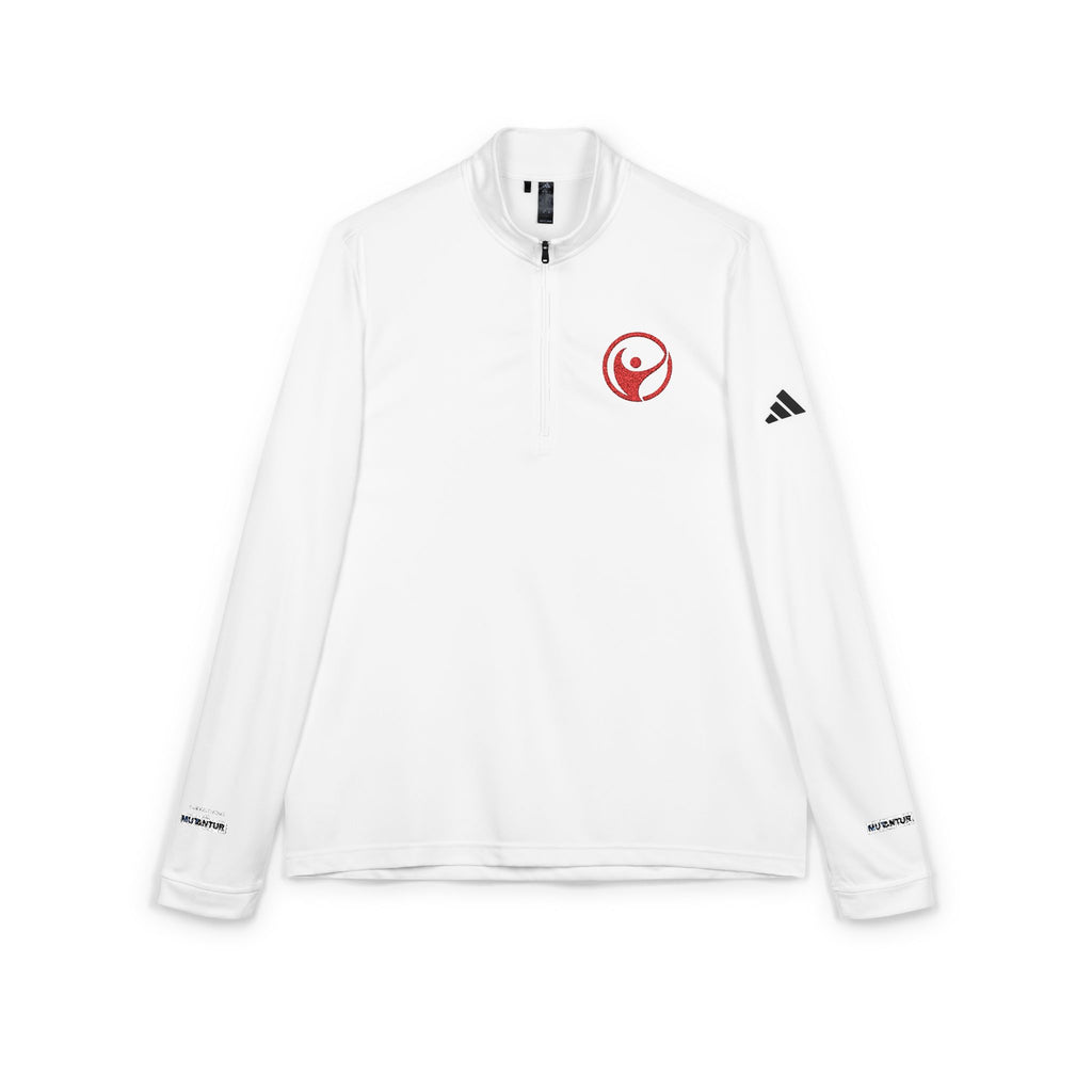 Adidas® Quarter-Zip Pullover with Red Intrepid Logo | UPF 50+ Lightweight Performance Layer - Mutantur Labs LLC