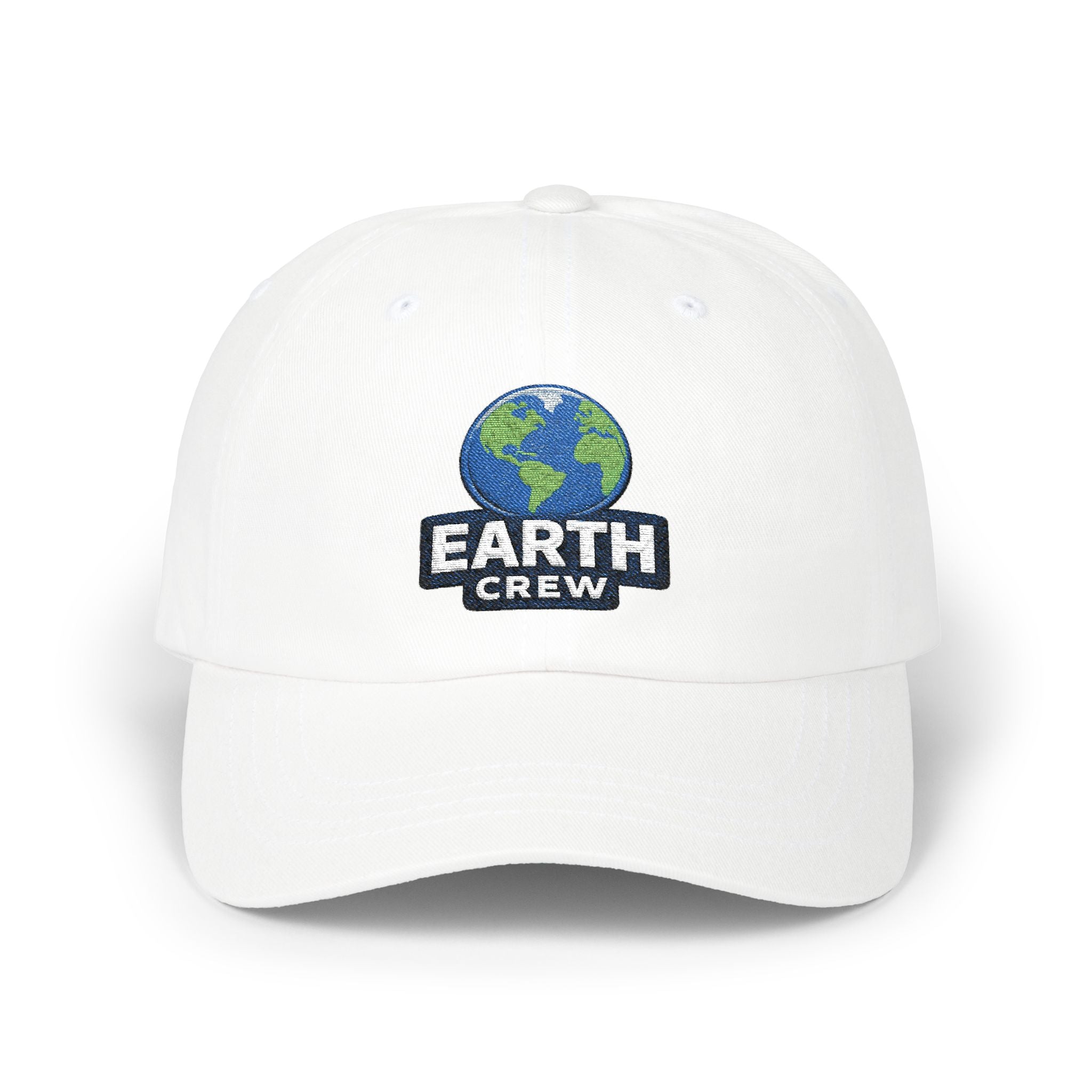 Earth Crew Dad Cap – Embroidered Globe Baseball Hat - Mutantur Labs LLC