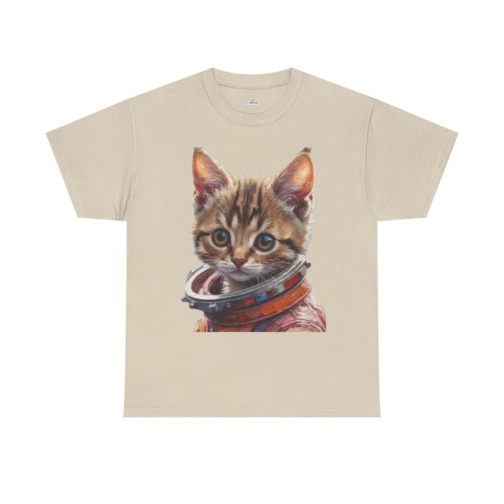 Astronaut Kitty Unisex Heavy Cotton Tee - Mutantur Labs LLC