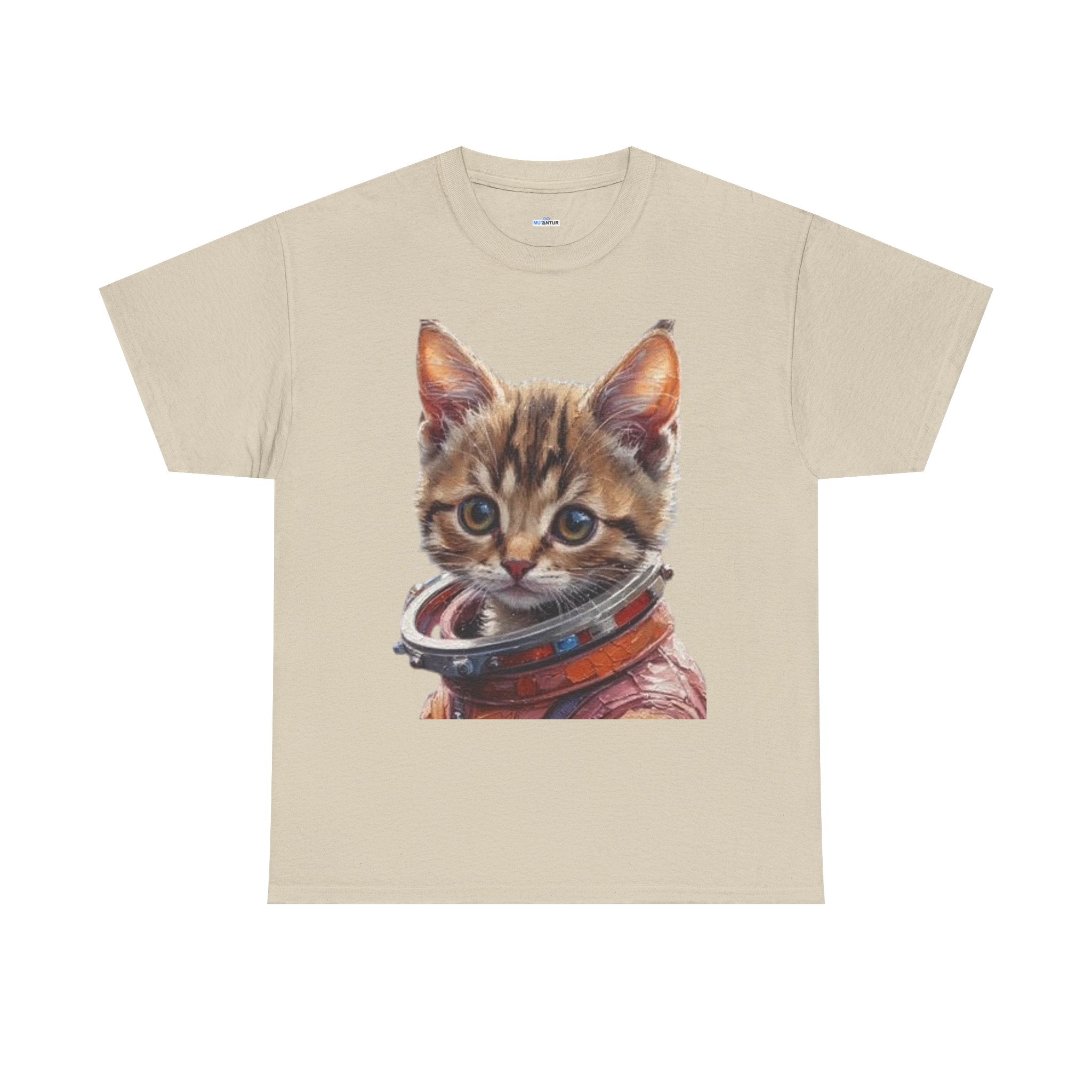 Astronaut Kitty Unisex Heavy Cotton Tee - Mutantur Labs LLC