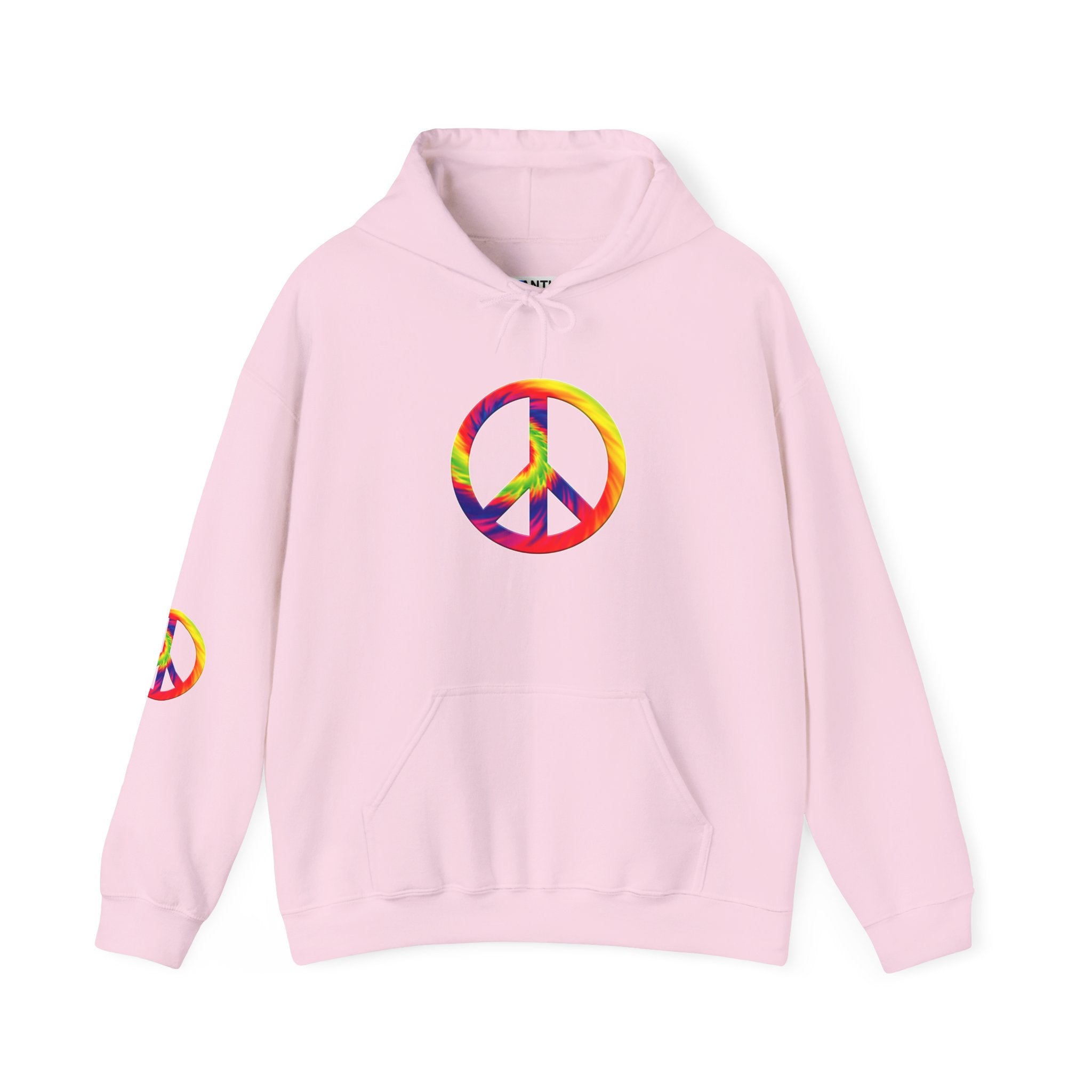 Tie-Dye Peace Sign Hoodie — Rainbow Hippie Peace Symbol Pullover - Mutantur Labs LLC