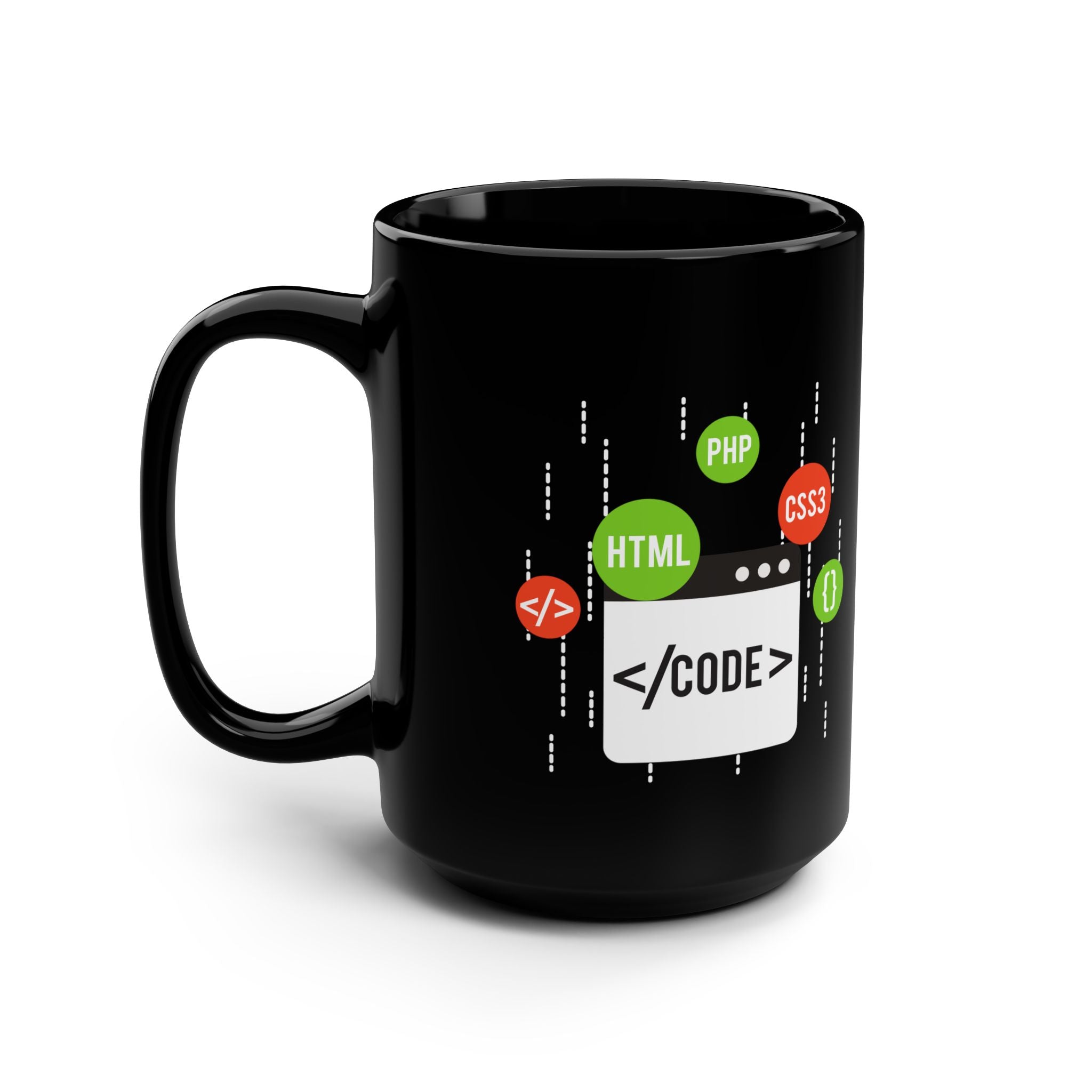 Coding Coffee Mug – Programmer Humor Black Mug, Developer Gift - Mutantur Labs LLC