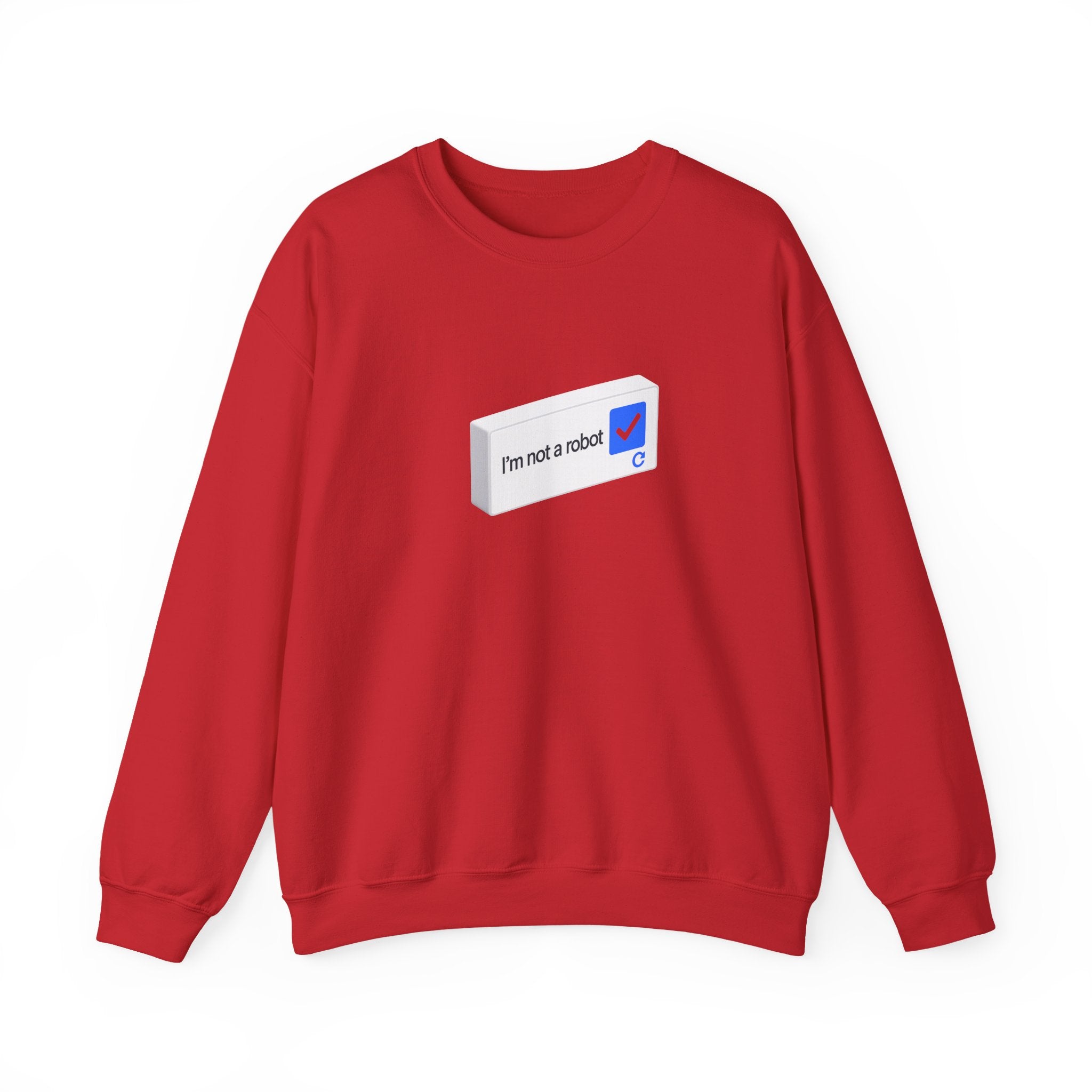 I'm Not a Robot checkbox graphic Sweatshirt | CAPTCHA humor - Mutantur Labs LLC