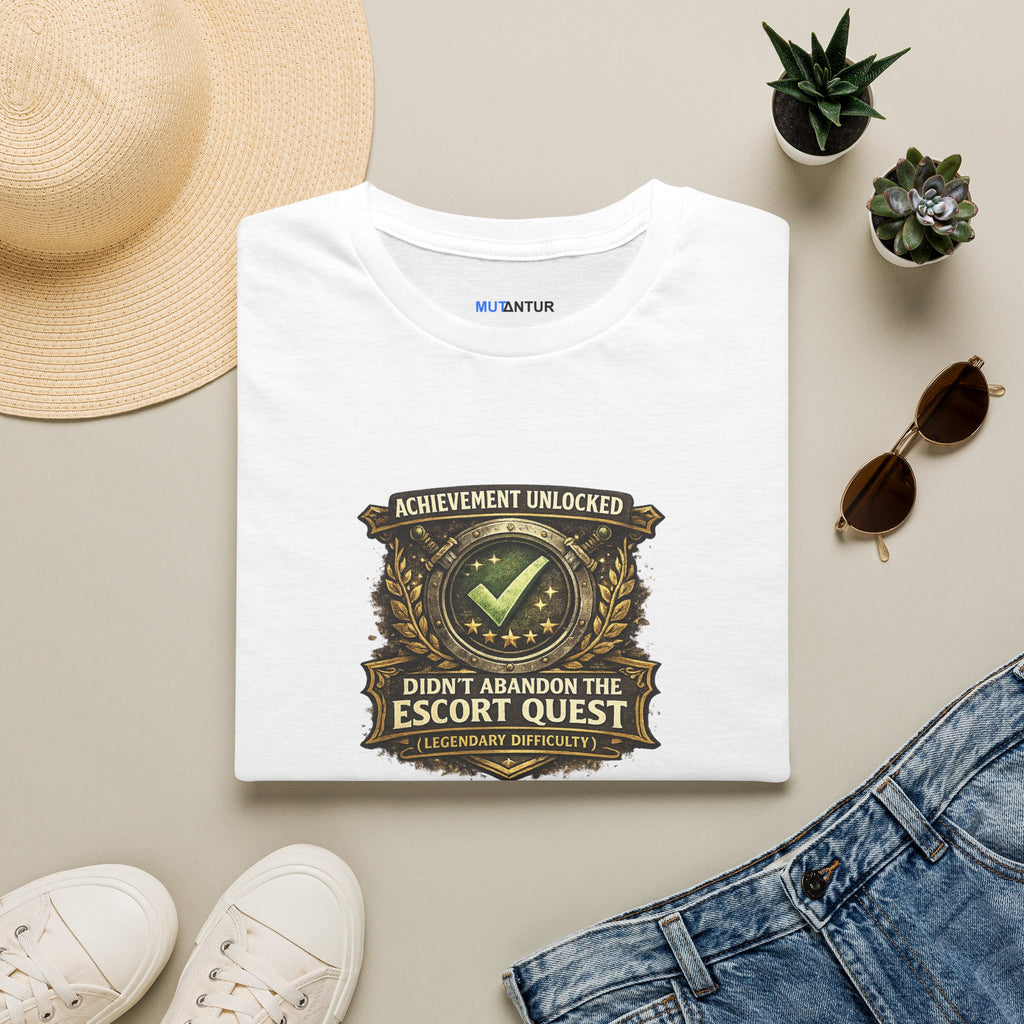 "Achievement Unlocked: Didn't Abandon the Escort Quest" Gamer Tee