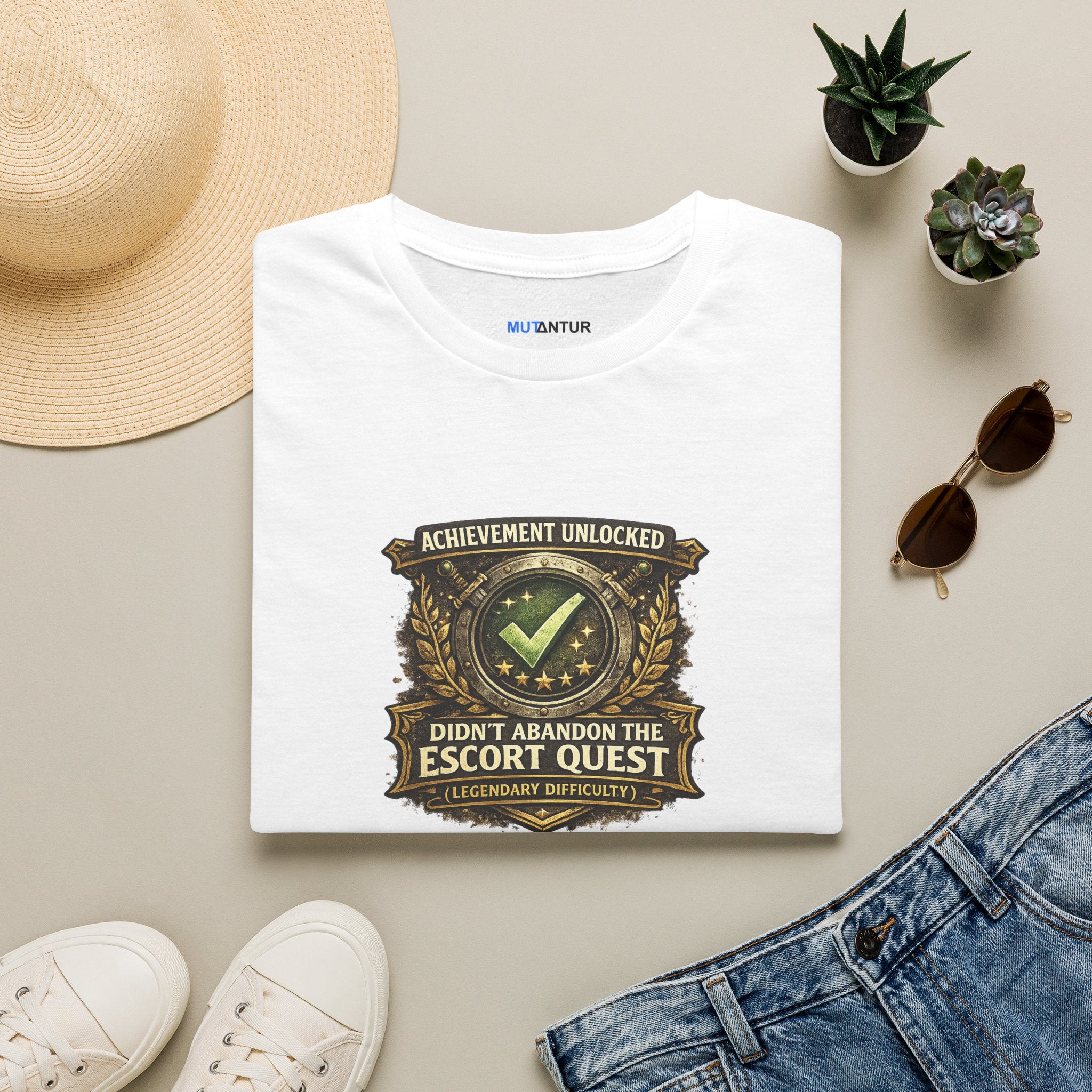 "Achievement Unlocked: Didn't Abandon the Escort Quest" Gamer Tee