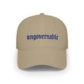 Ungovernable Embroidered Baseball Cap — Low Profile Statement Hat - Mutantur Labs LLC