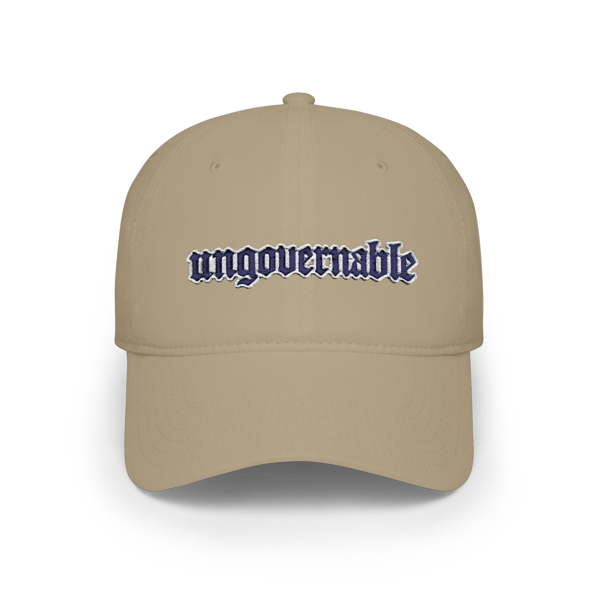 Ungovernable Embroidered Baseball Cap — Low Profile Statement Hat - Mutantur Labs LLC
