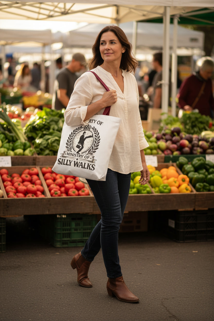 Ministry of Silly Walks Eco Friendly tote bag - Mutantur Labs LLC