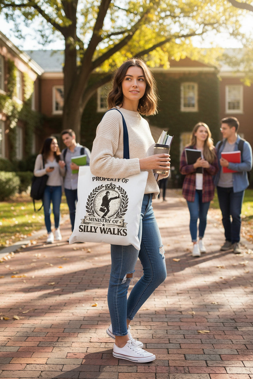 Ministry of Silly Walks Eco Friendly tote bag - Mutantur Labs LLC