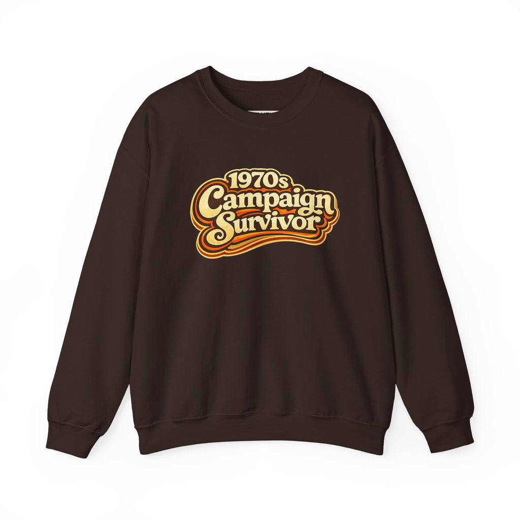 1970's Campaign Survivor Sweatshirt — Funny Tabletop RPG Crewneck for Gamers - Mutantur Labs LLC