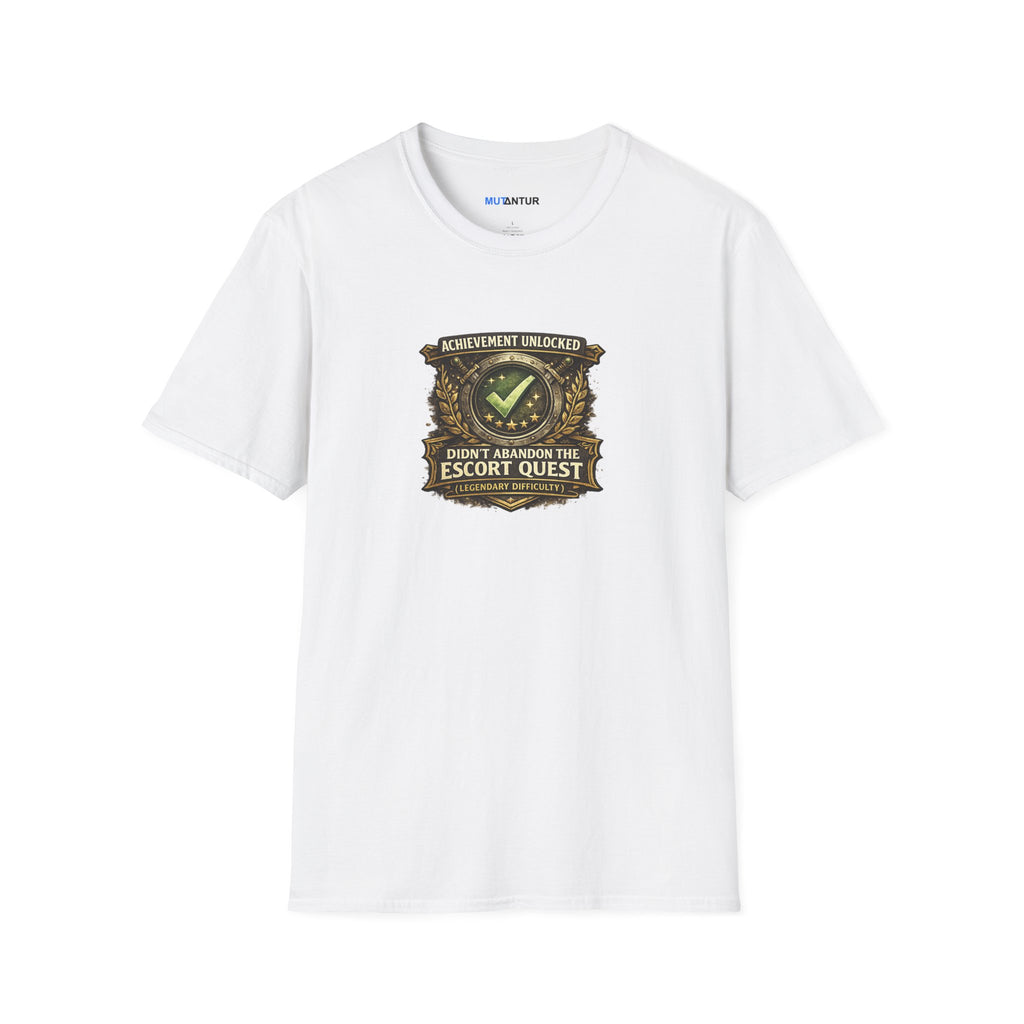 "Achievement Unlocked: Didn't Abandon the Escort Quest" Gamer Tee