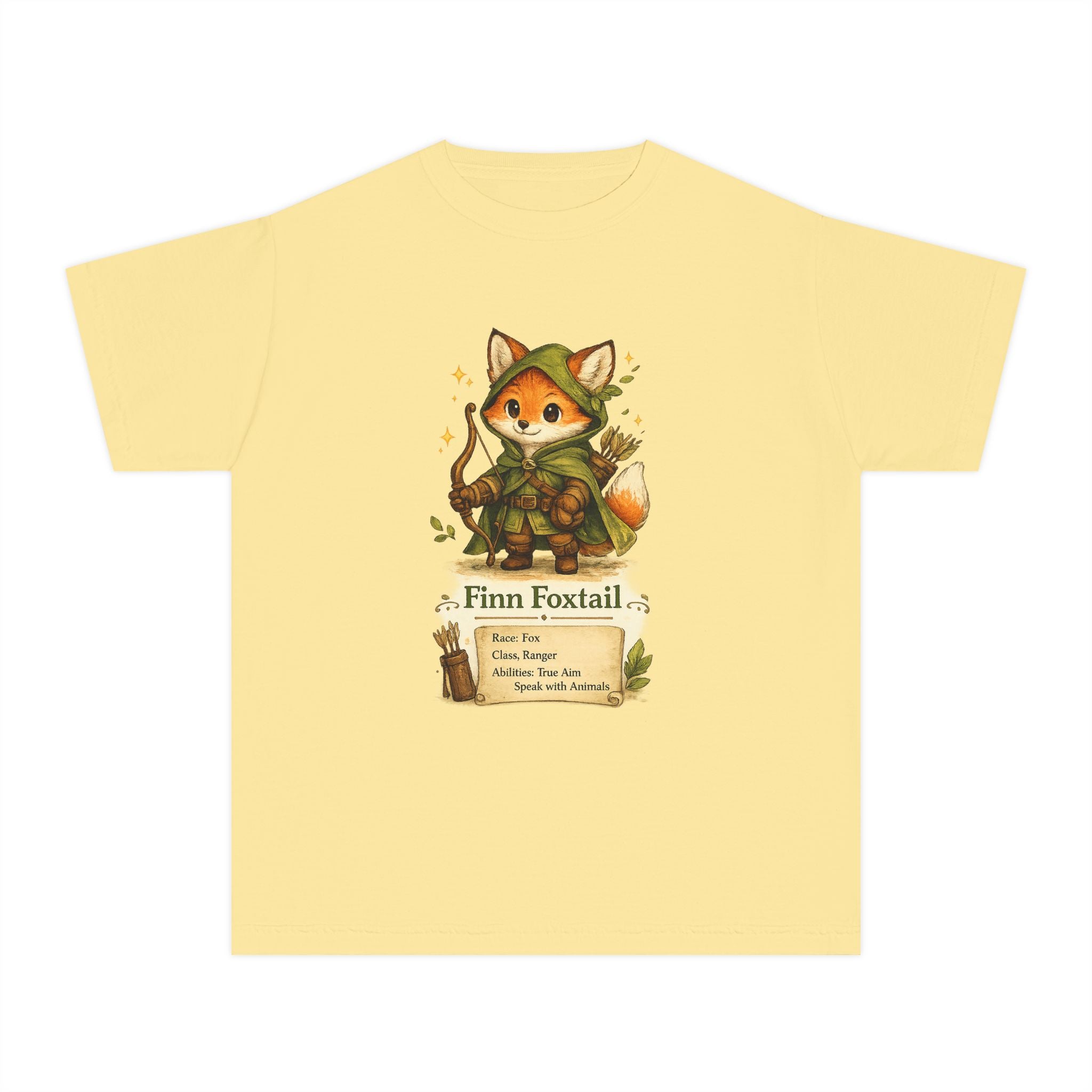 Finn Foxtail Kids Fox Ranger T-Shirt — Cute Fantasy Character Tee