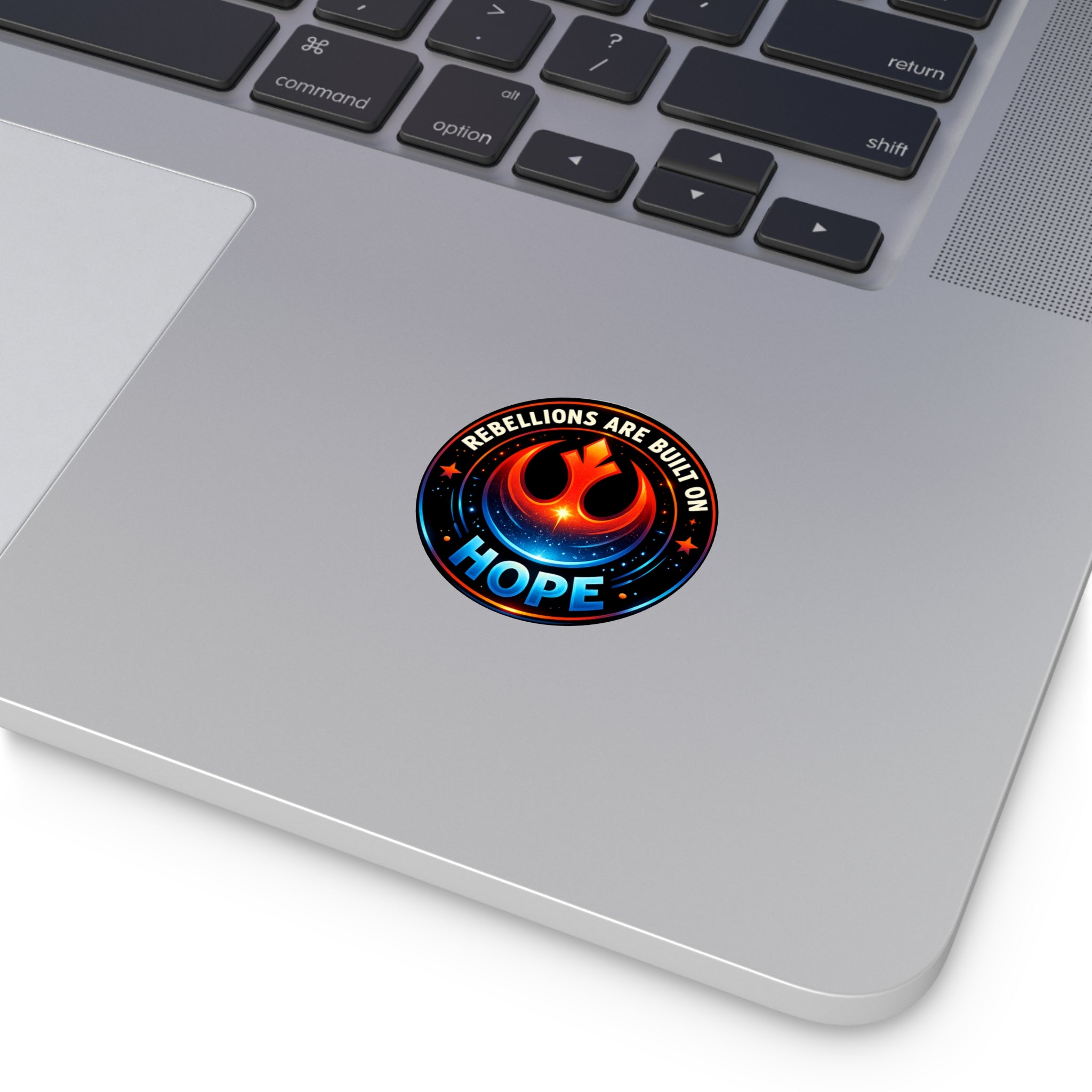 Rebels Are Built on Hope Sticker – Sci-Fi Inspired Rebel Emblem Vinyl Decal - Mutantur Labs LLC