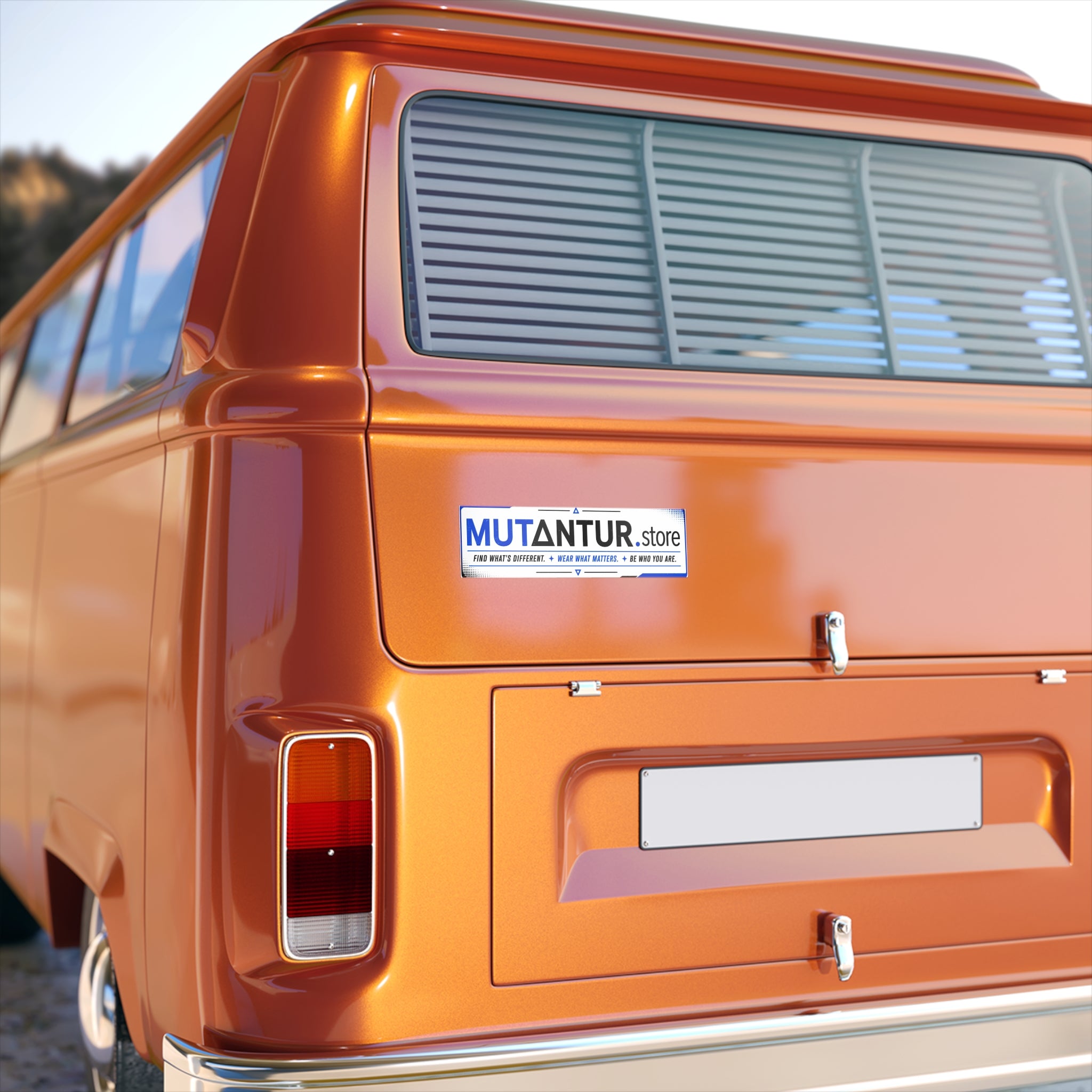 Mutantur.store Bumper Sticker | “Find What’s Different. Wear What Matters.” Car Decal