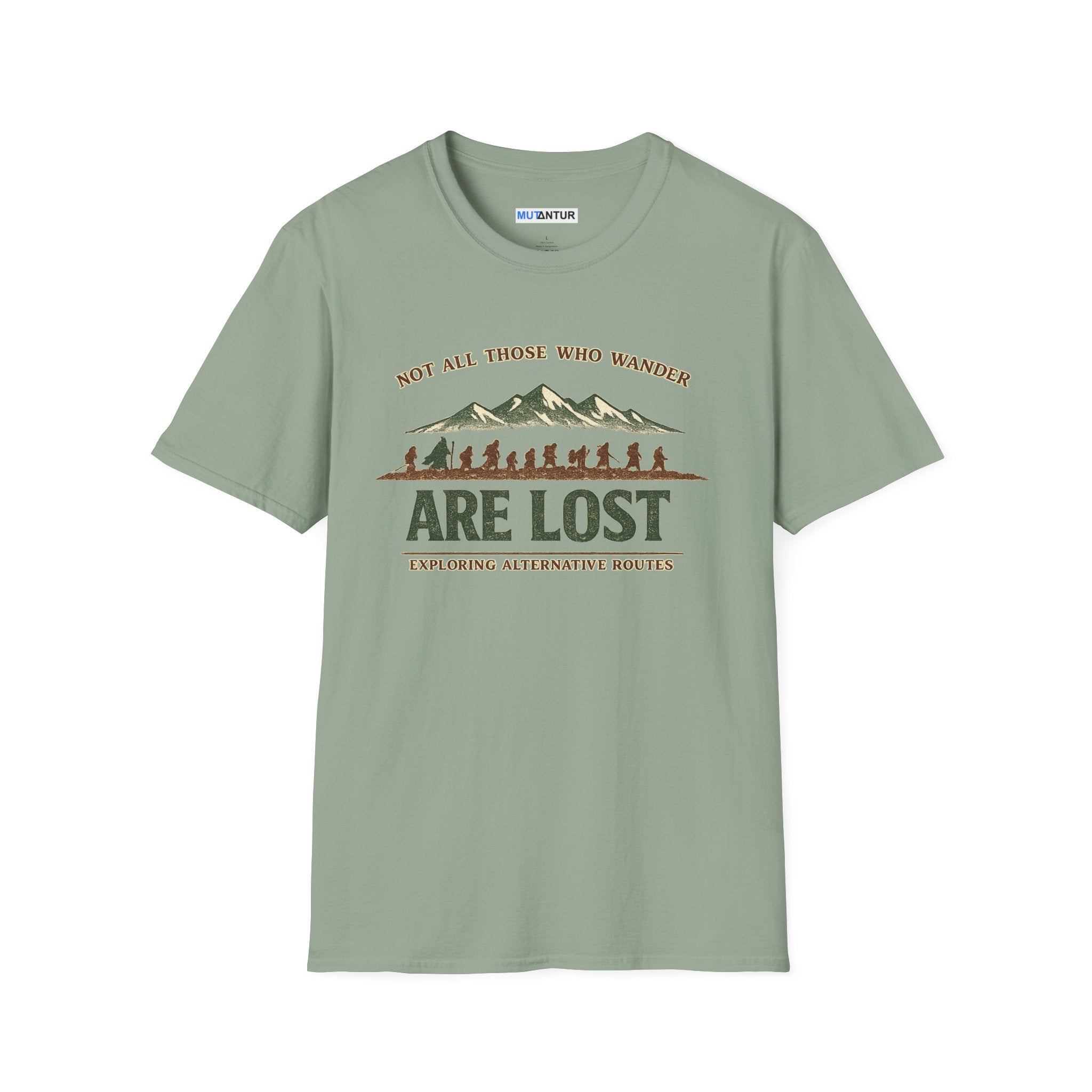 Not All Those Who Wander T-Shirt | Are Lost Exploring Alternative Routes Tee | Vintage Hiking Adventure Shirt