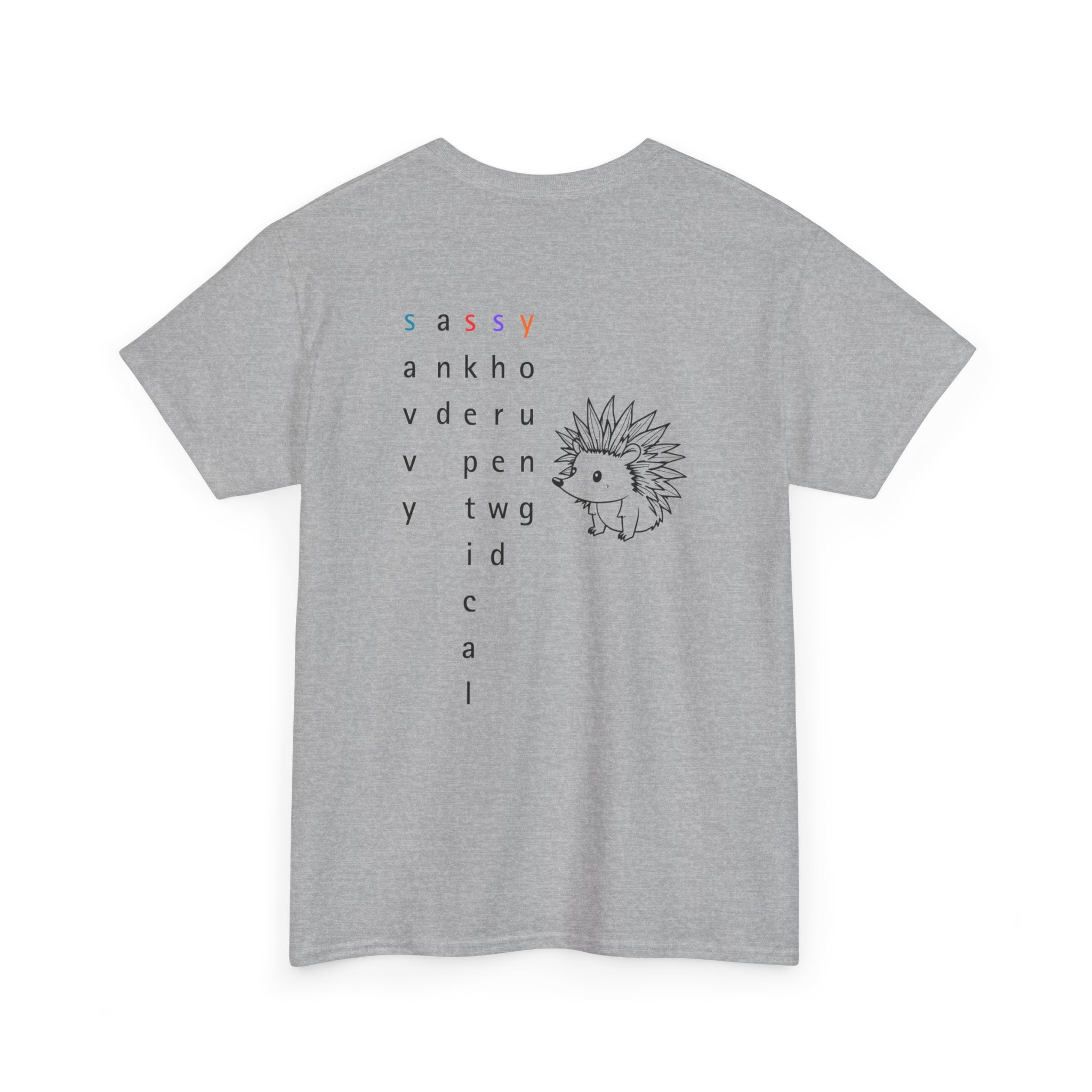 Sassy hedgehog Tee — Minimal Cute Graphic T-Shirt - Mutantur Labs LLC