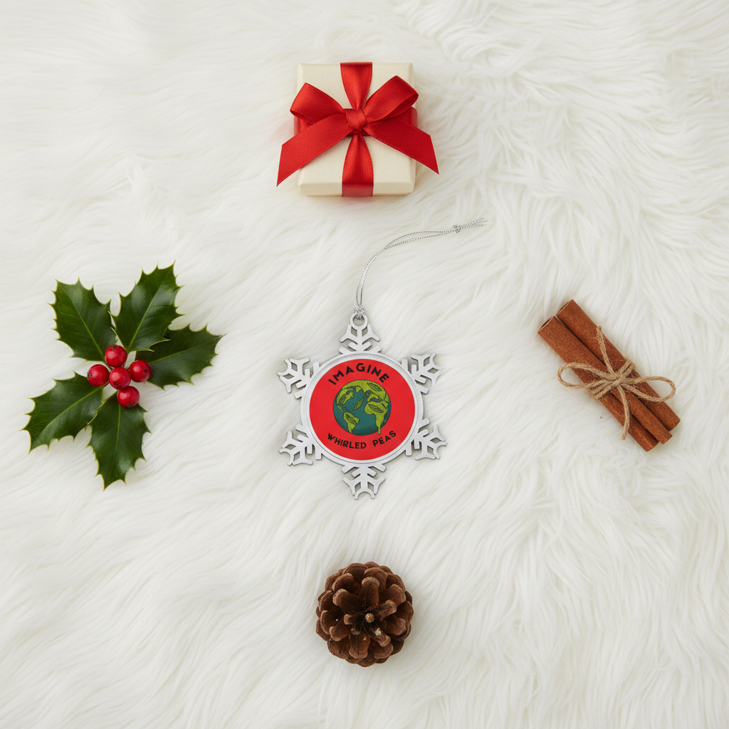 Imagine Whirled Peas Pewter Snowflake Ornament