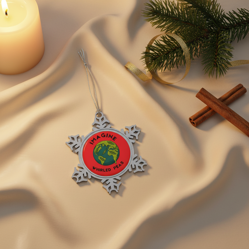 Imagine Whirled Peas Pewter Snowflake Ornament