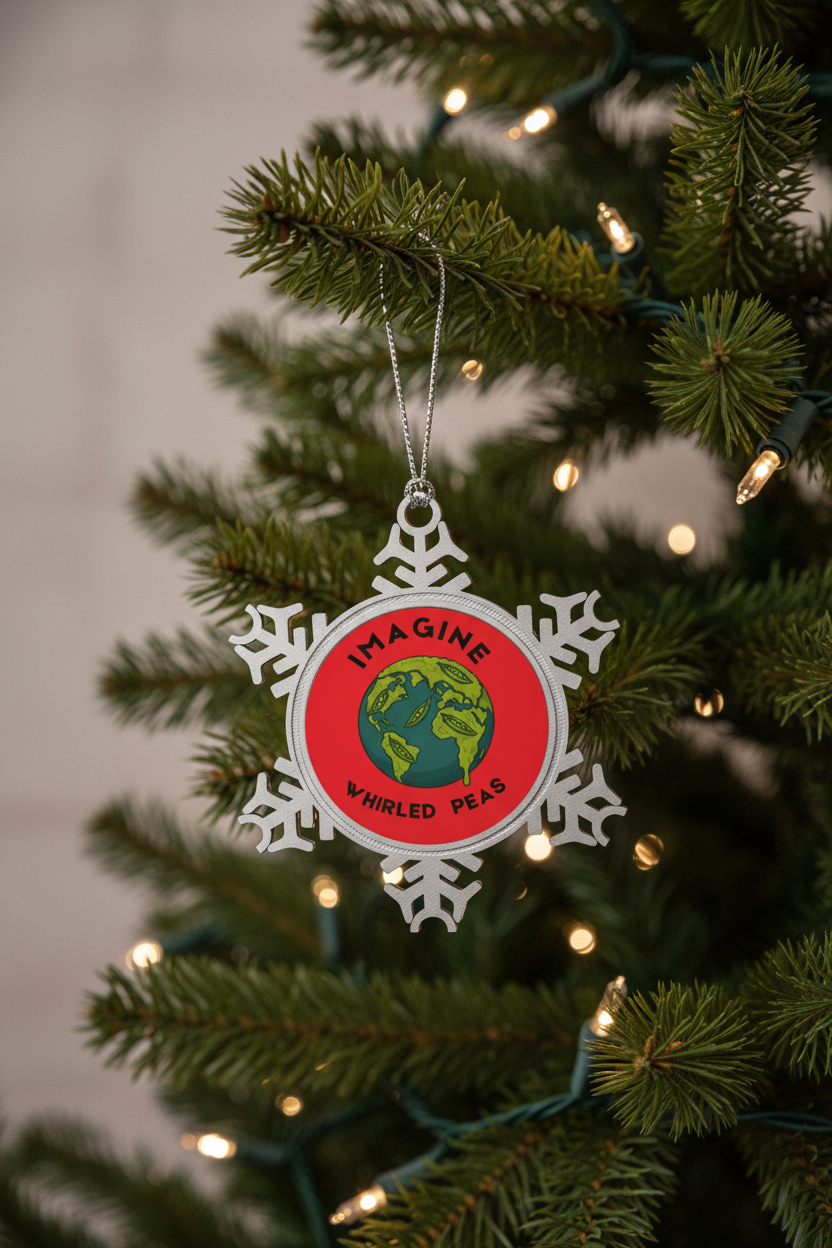 Imagine Whirled Peas Pewter Snowflake Ornament