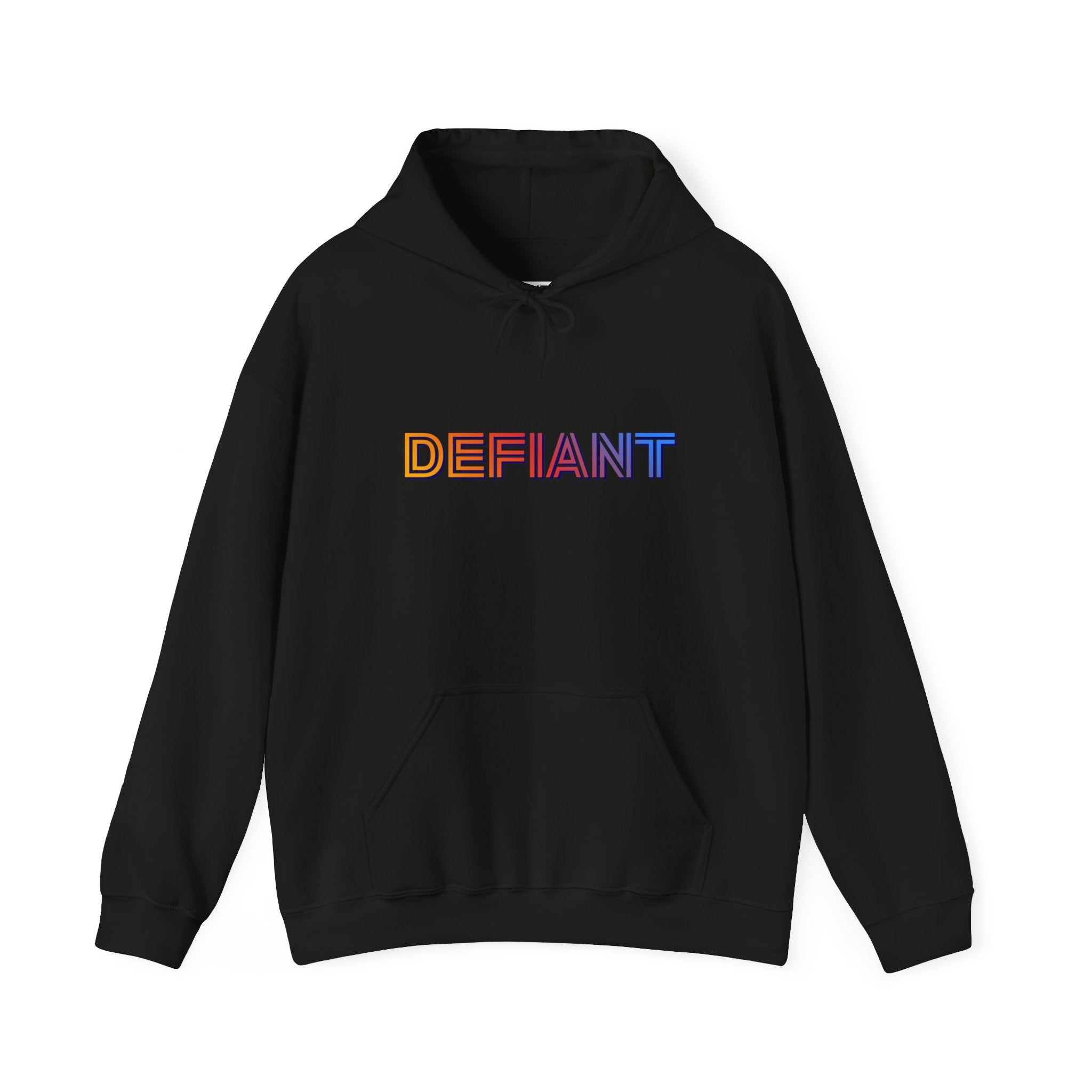 Defiant Rainbow Hoodie — Bold Graphic Pullover - Mutantur Labs LLC