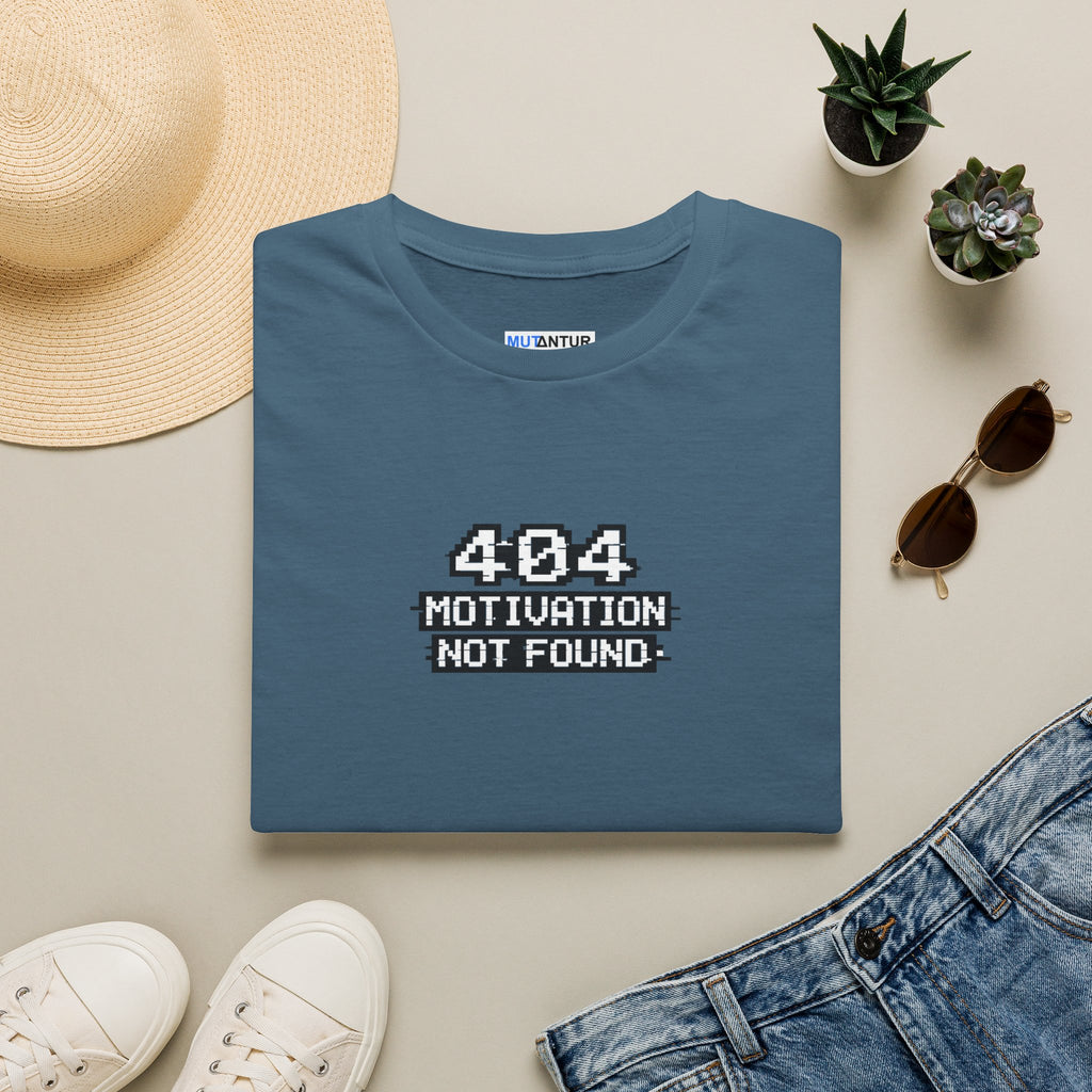 "404 Motivation Not Found" Retro Pixel Graphic Tee