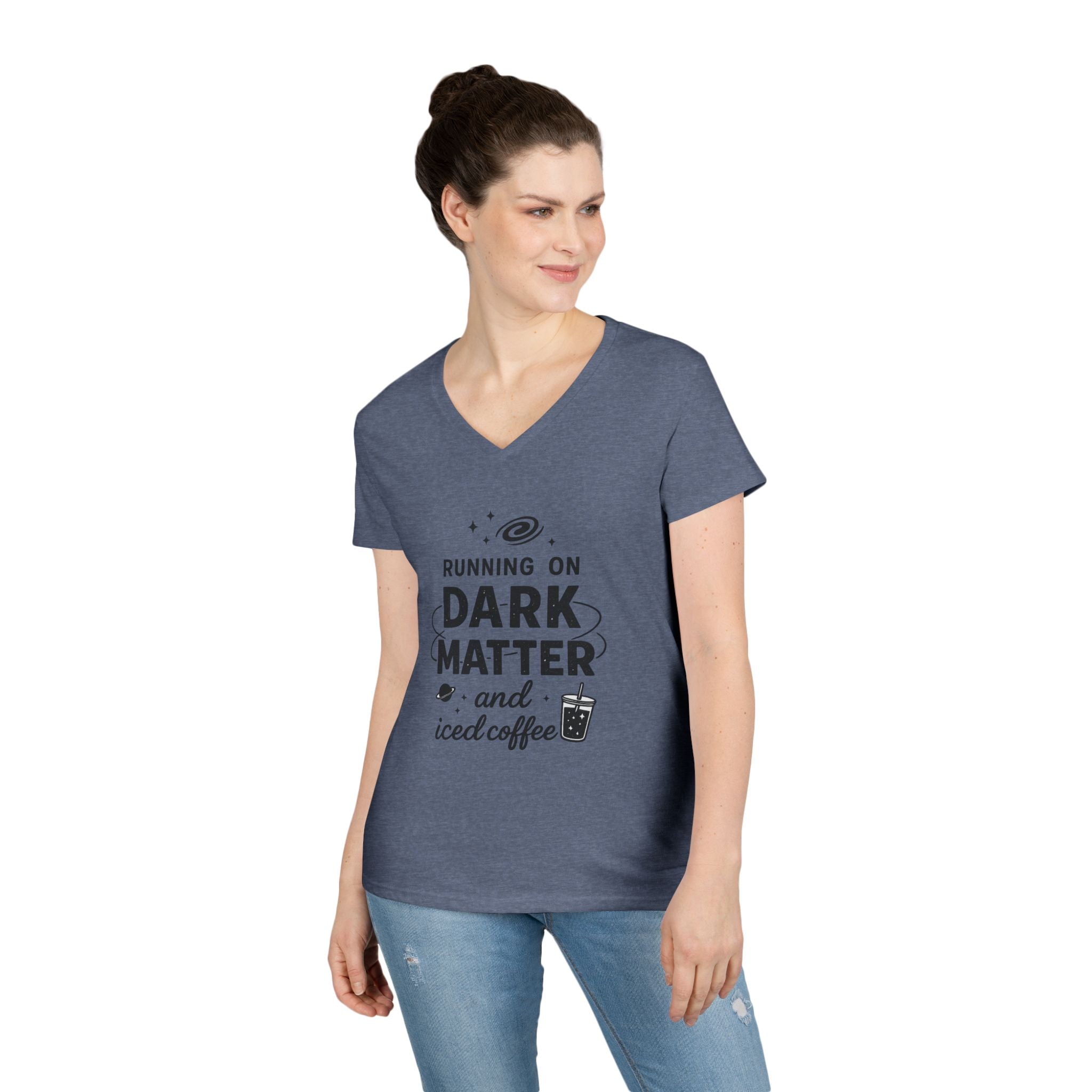 Running on Dark Matter and Iced Coffee T-Shirt | Funny Science Coffee Tee - Mutantur Labs LLC