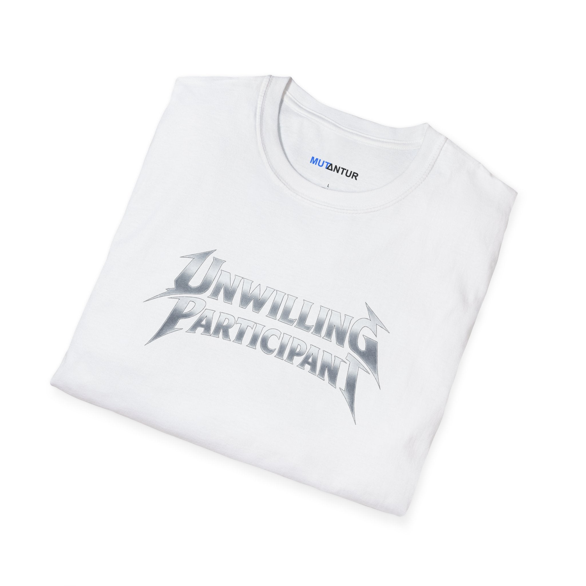 Unwilling Participant T-Shirt — Moody Gothic Lettering Tee - Mutantur Labs LLC