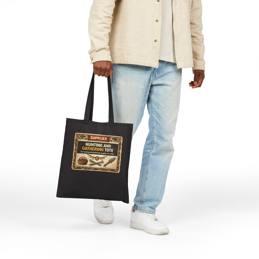 Hunting and Gathering tote bag | Canvas Shopping Tote, Nature Foraging Design - Mutantur Labs LLC