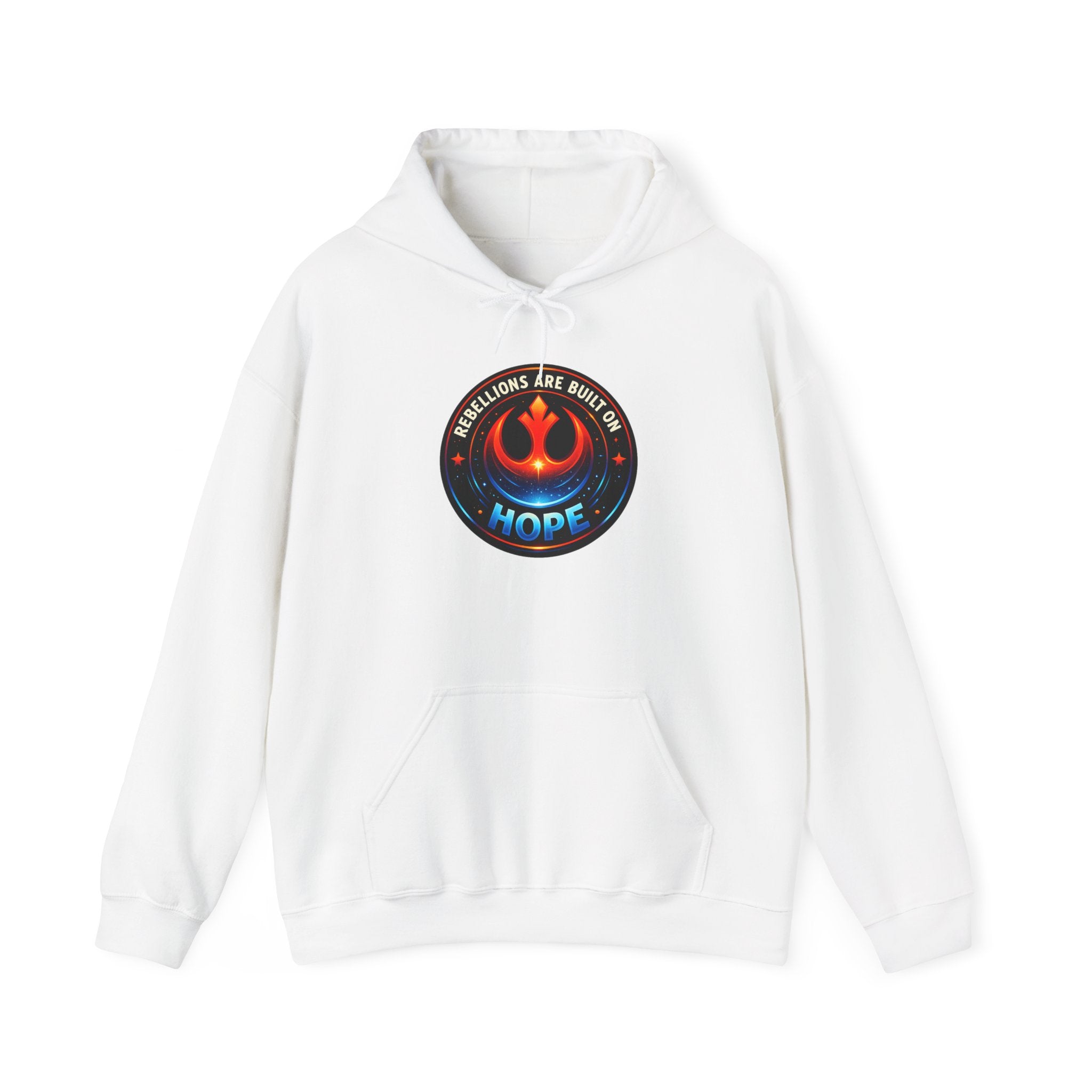 Rebellions are Built on Hope Rebel Emblem Hoodie - Mutantur Labs LLC