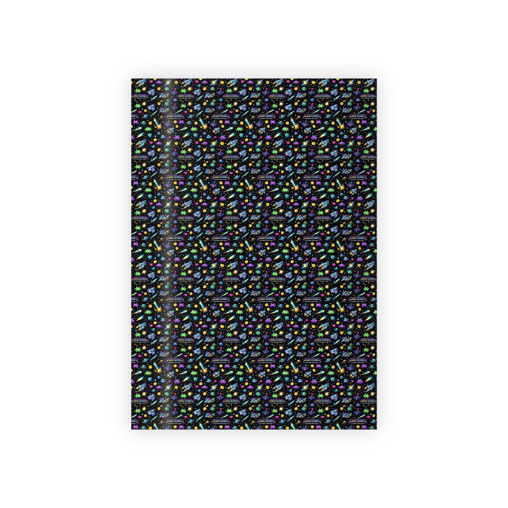 Retro Space Wrapping Paper Roll – Vintage Sci-Fi Galaxy Gift Wrap