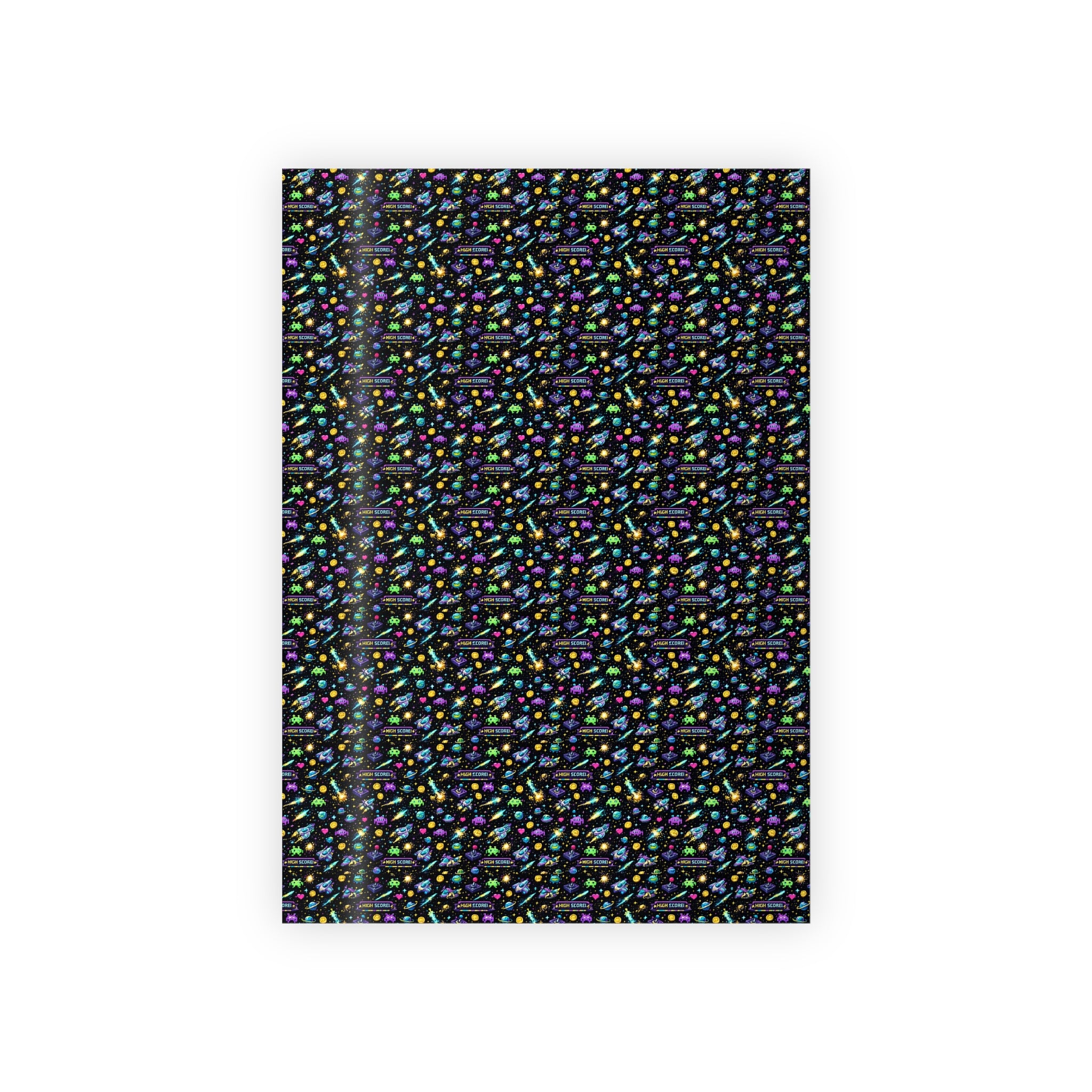Retro Space Wrapping Paper Roll – Vintage Sci-Fi Galaxy Gift Wrap